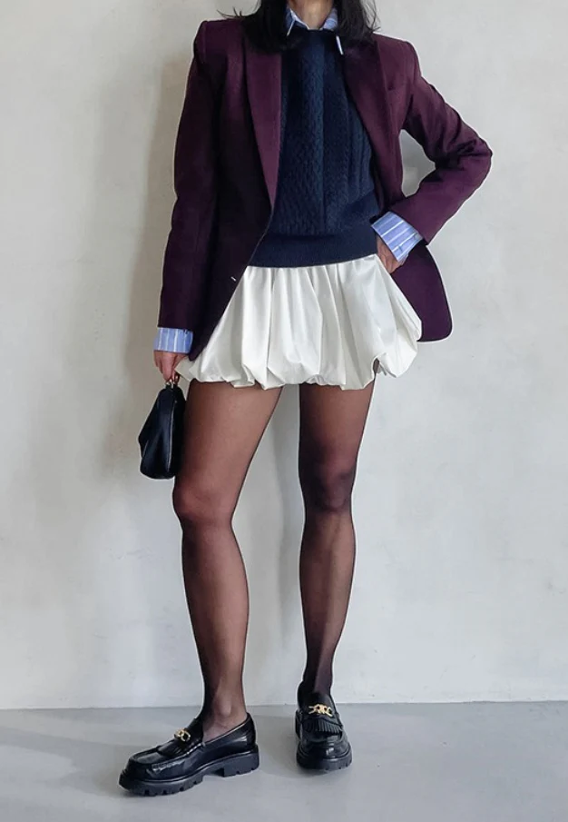 Cotton A-Line High Waist Versatile Mini Skirt - Image 5