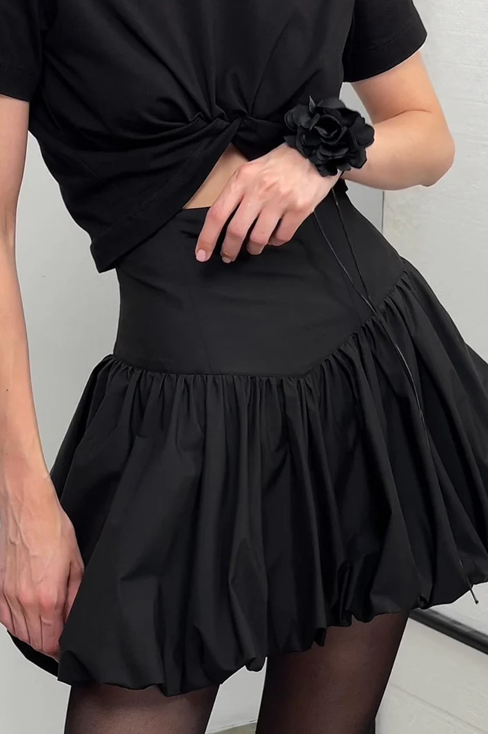 Cotton A-Line High Waist Versatile Mini Skirt - Image 6