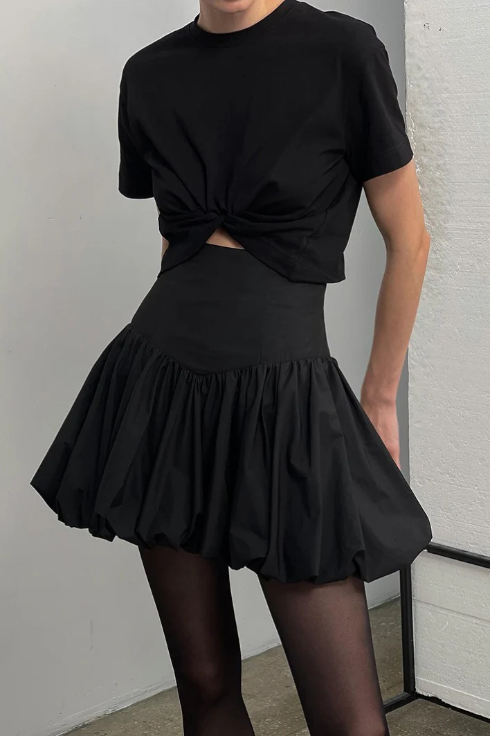 Cotton A-Line High Waist Versatile Mini Skirt - Image 7