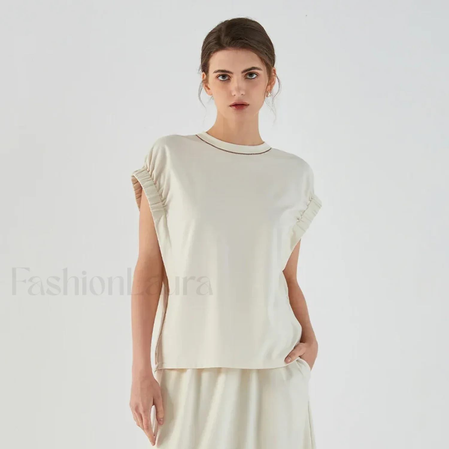 Cotton Blend Boutique Femme T-Shirt - Image 2