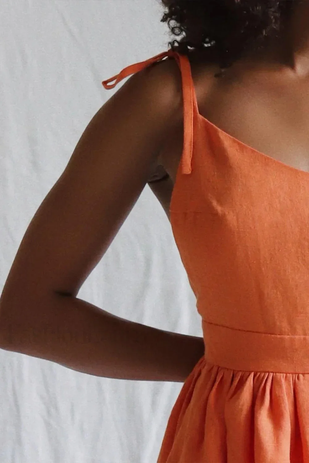 Cotton Halter High Waist Strappy Mini Dress - Image 13