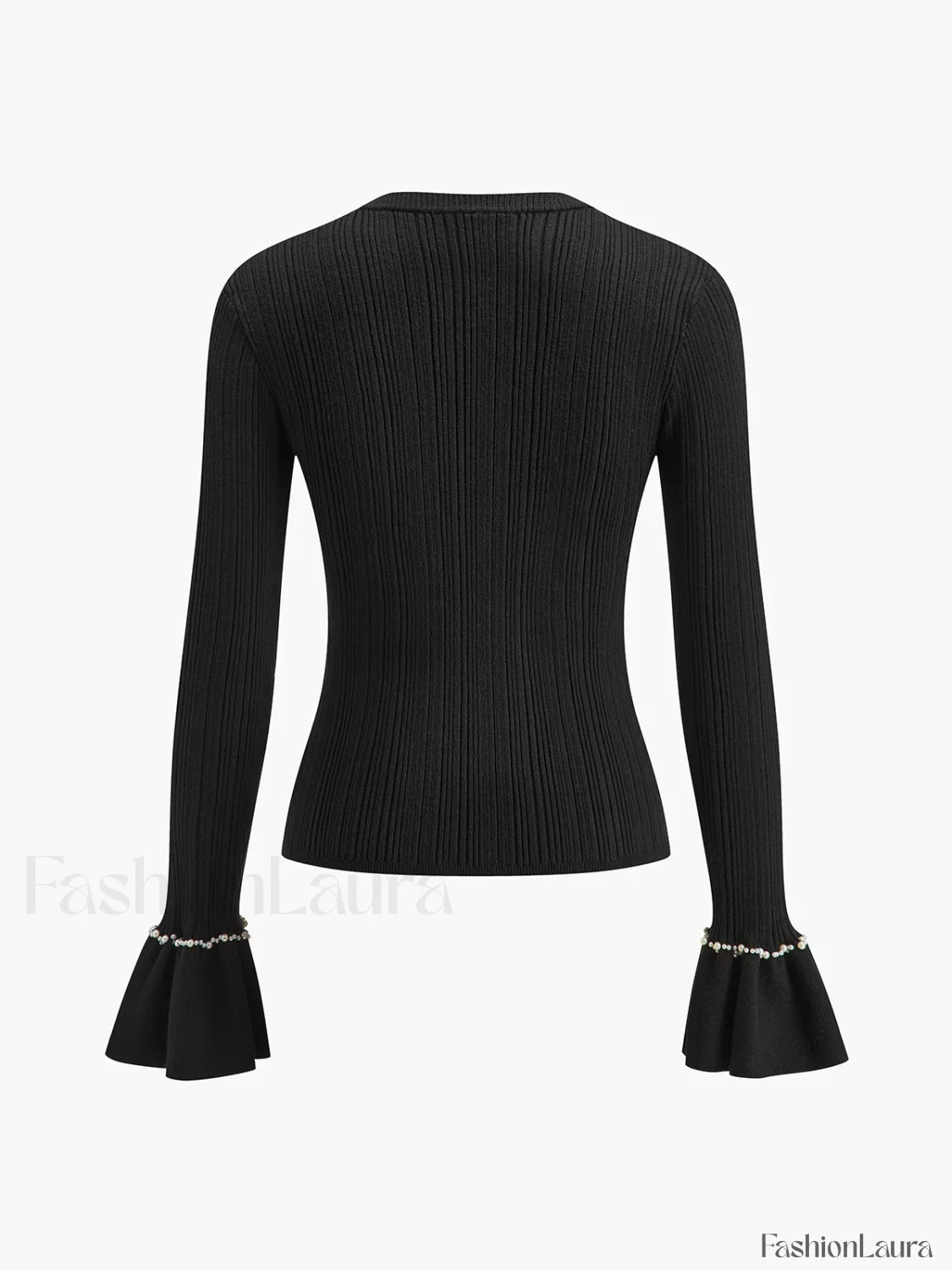 Beaded-Decor Ruffle Knit Top - Image 18