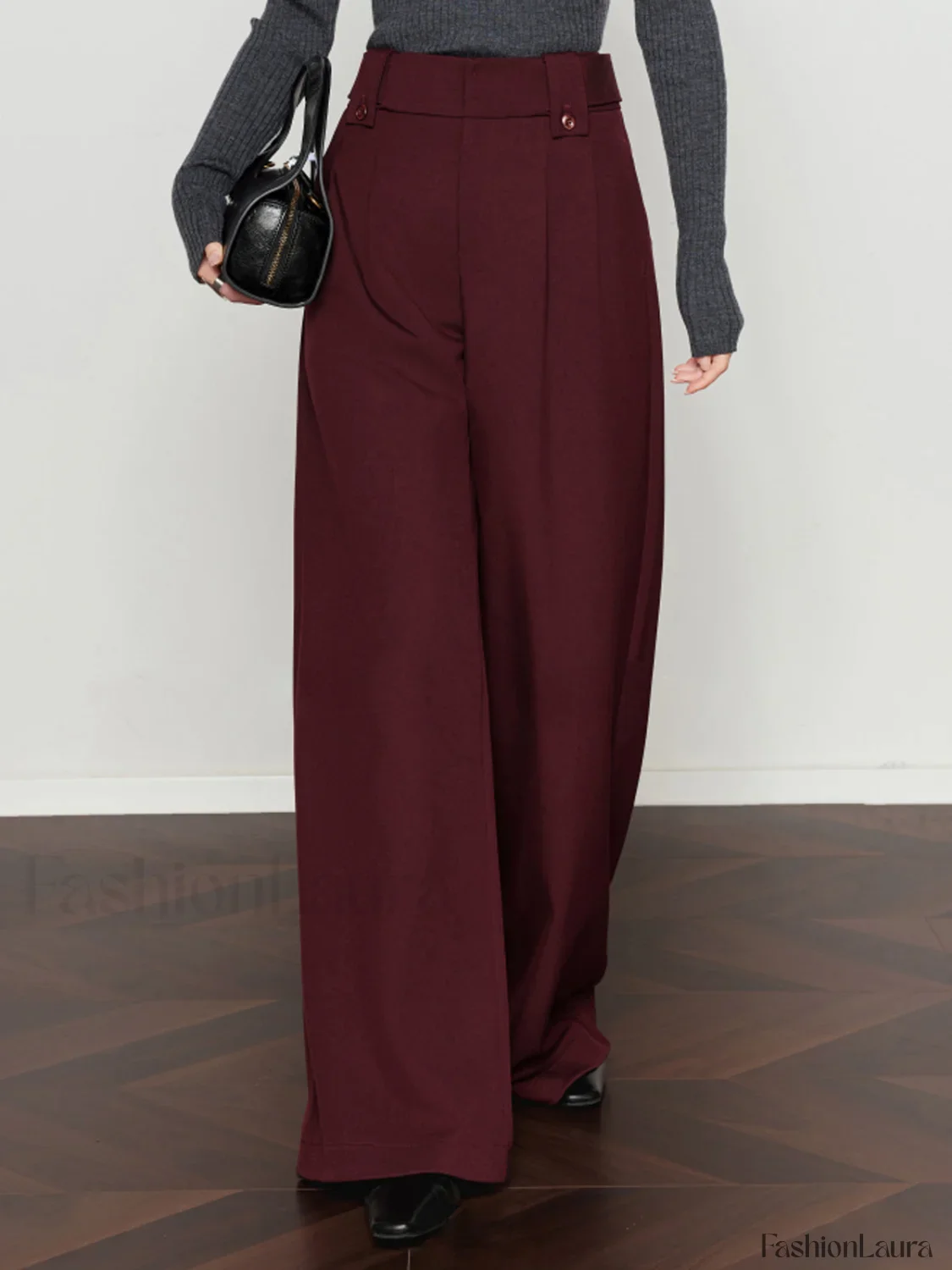 Vintage Pleated Wide-Leg Pants - Image 15