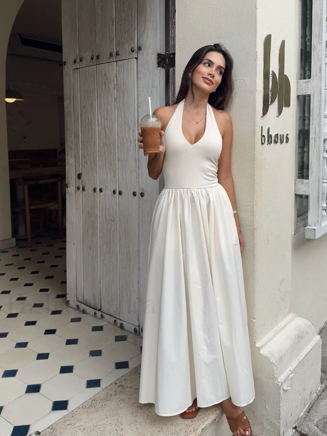 Halter Backless Pockets Dress - Image 22