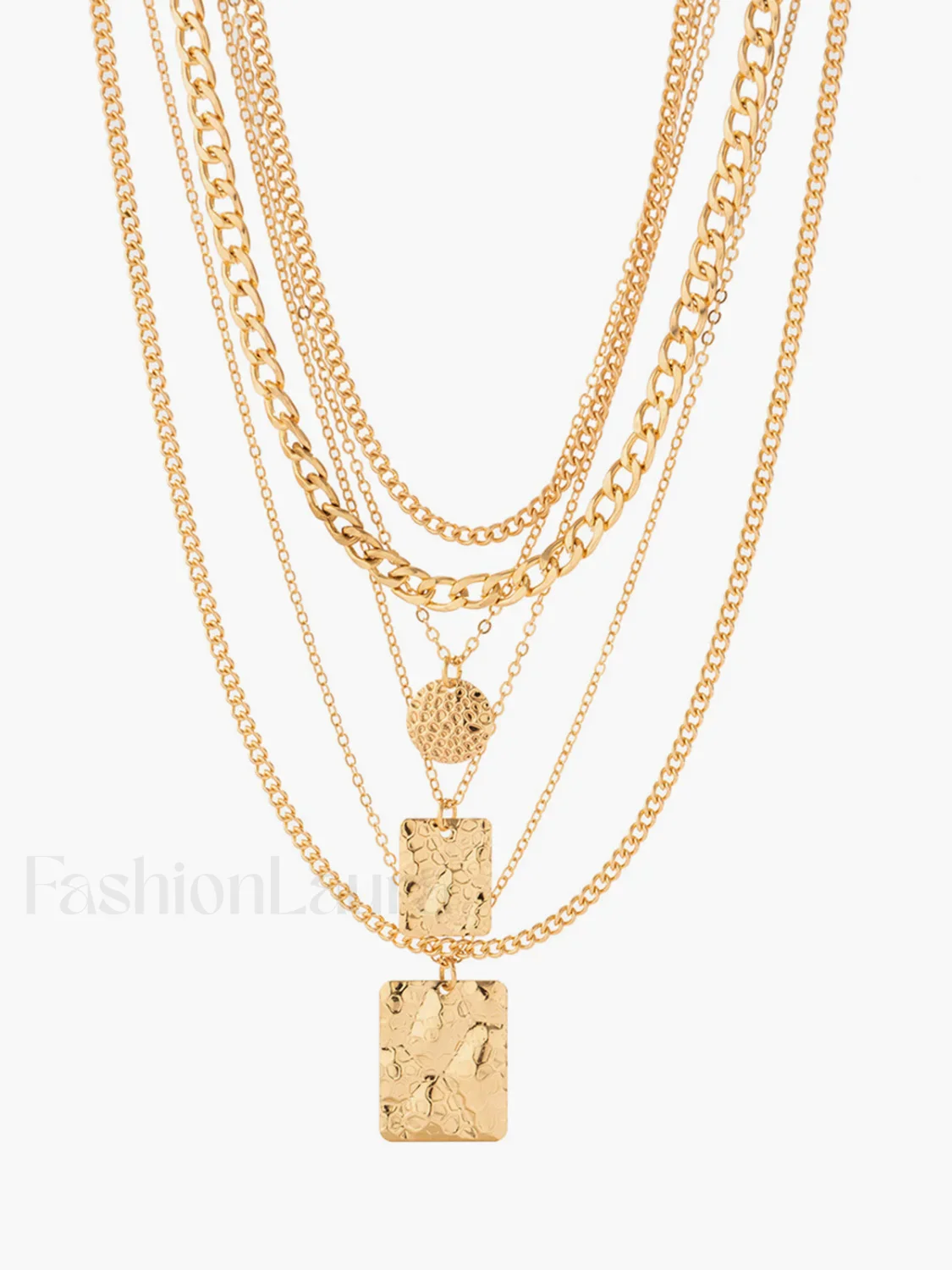 Multi Strand Gold Layered Necklace - Image 3