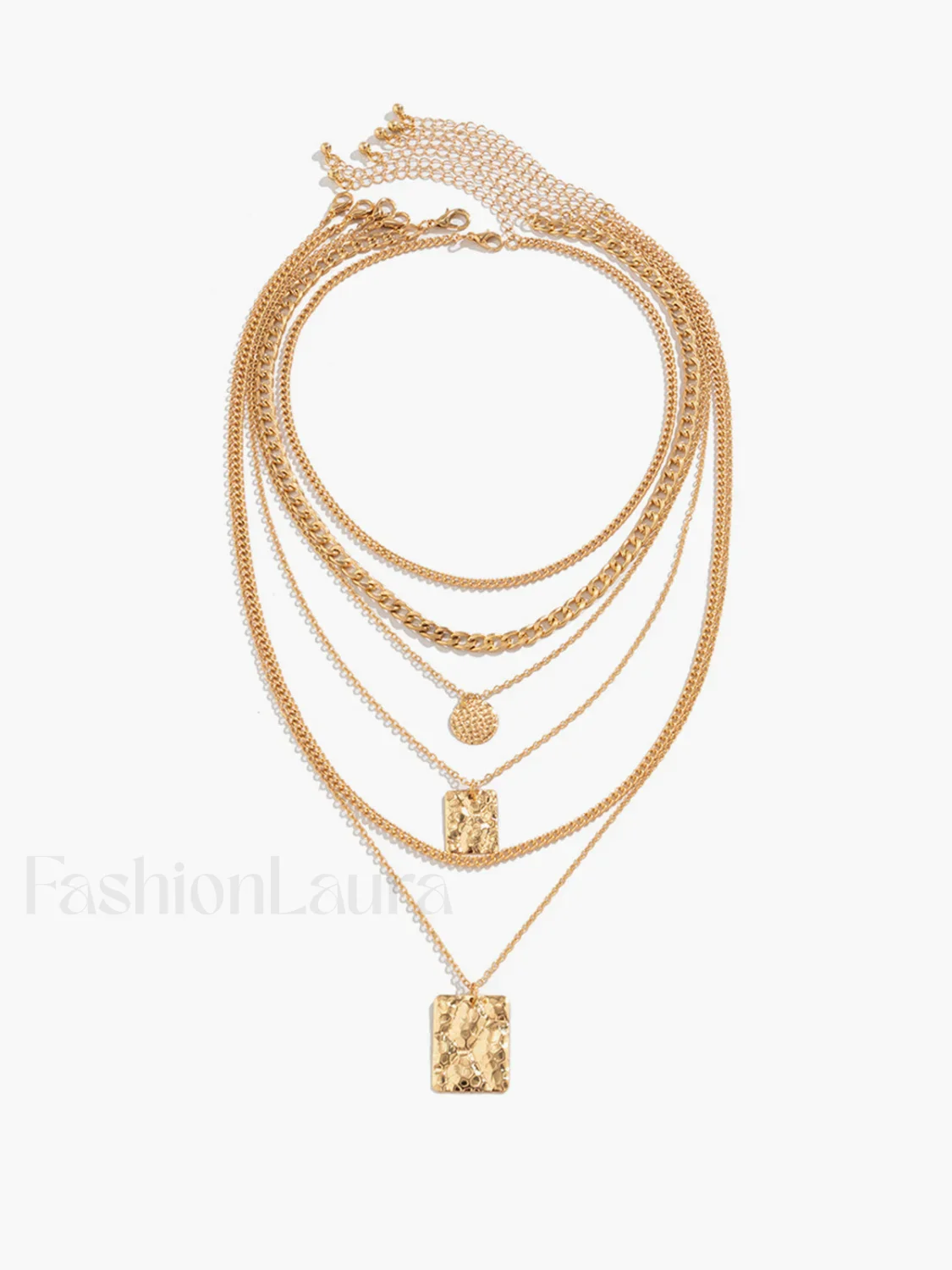 Multi Strand Gold Layered Necklace - Image 5
