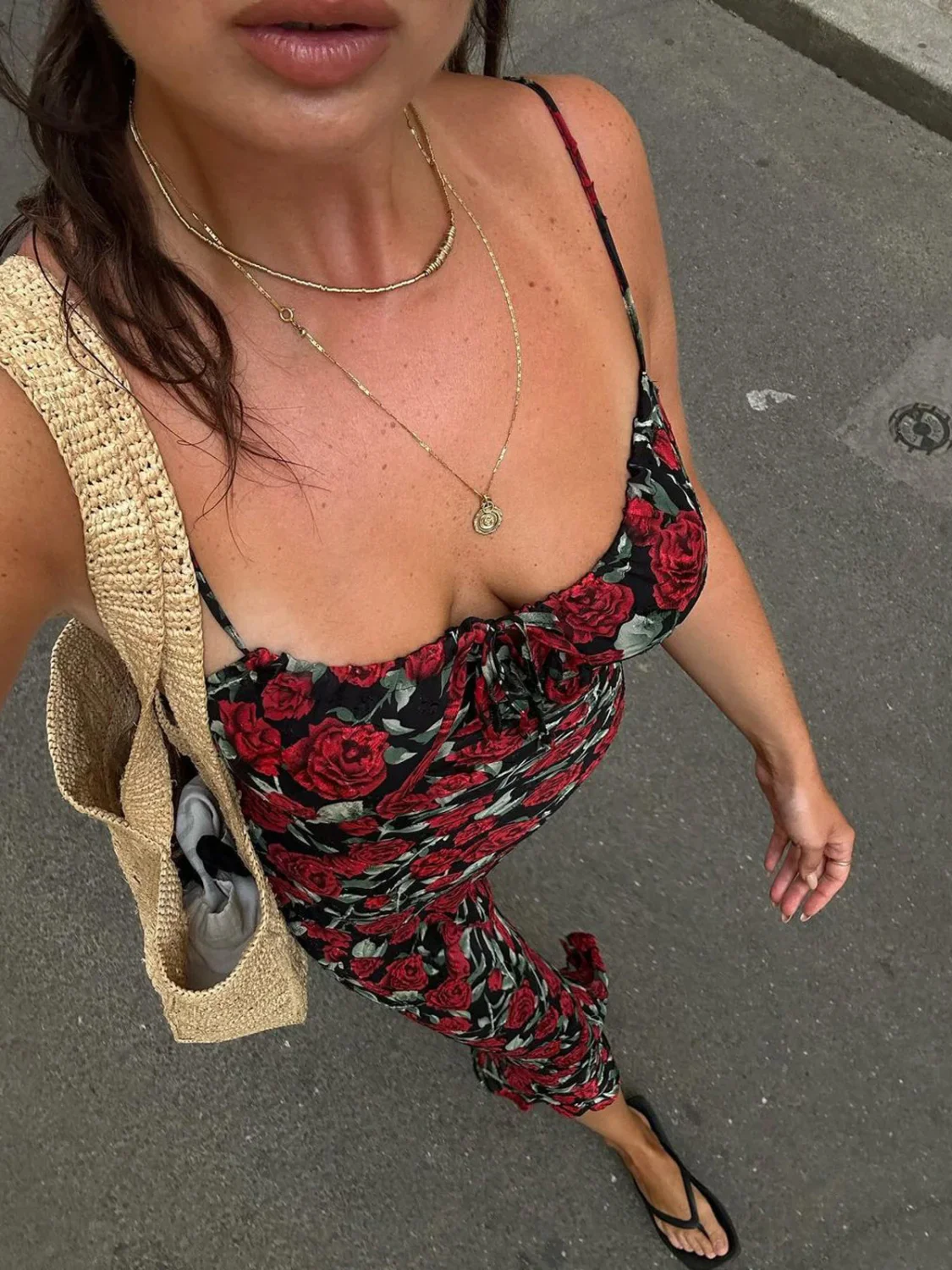 Bulgarian Roses Floral Cami Long Dress - Image 2