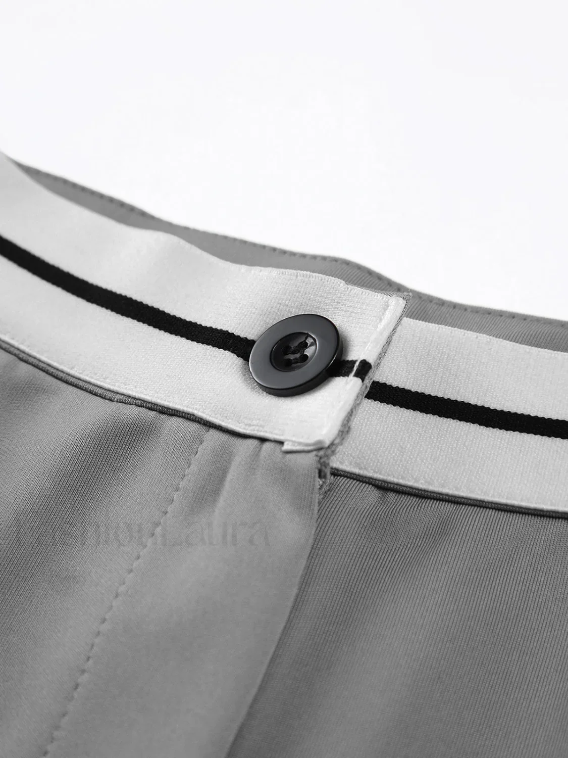 Tube Top Two Piece Contrast Waistband Pants Set - Image 11