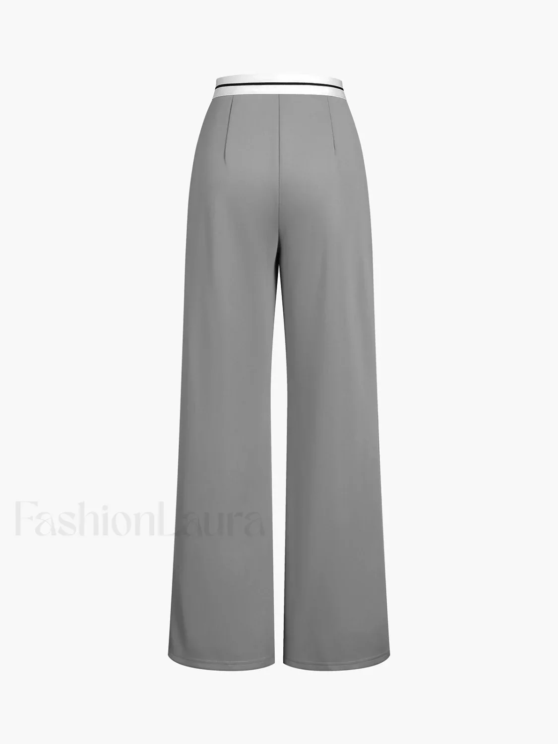 Tube Top Two Piece Contrast Waistband Pants Set - Image 18