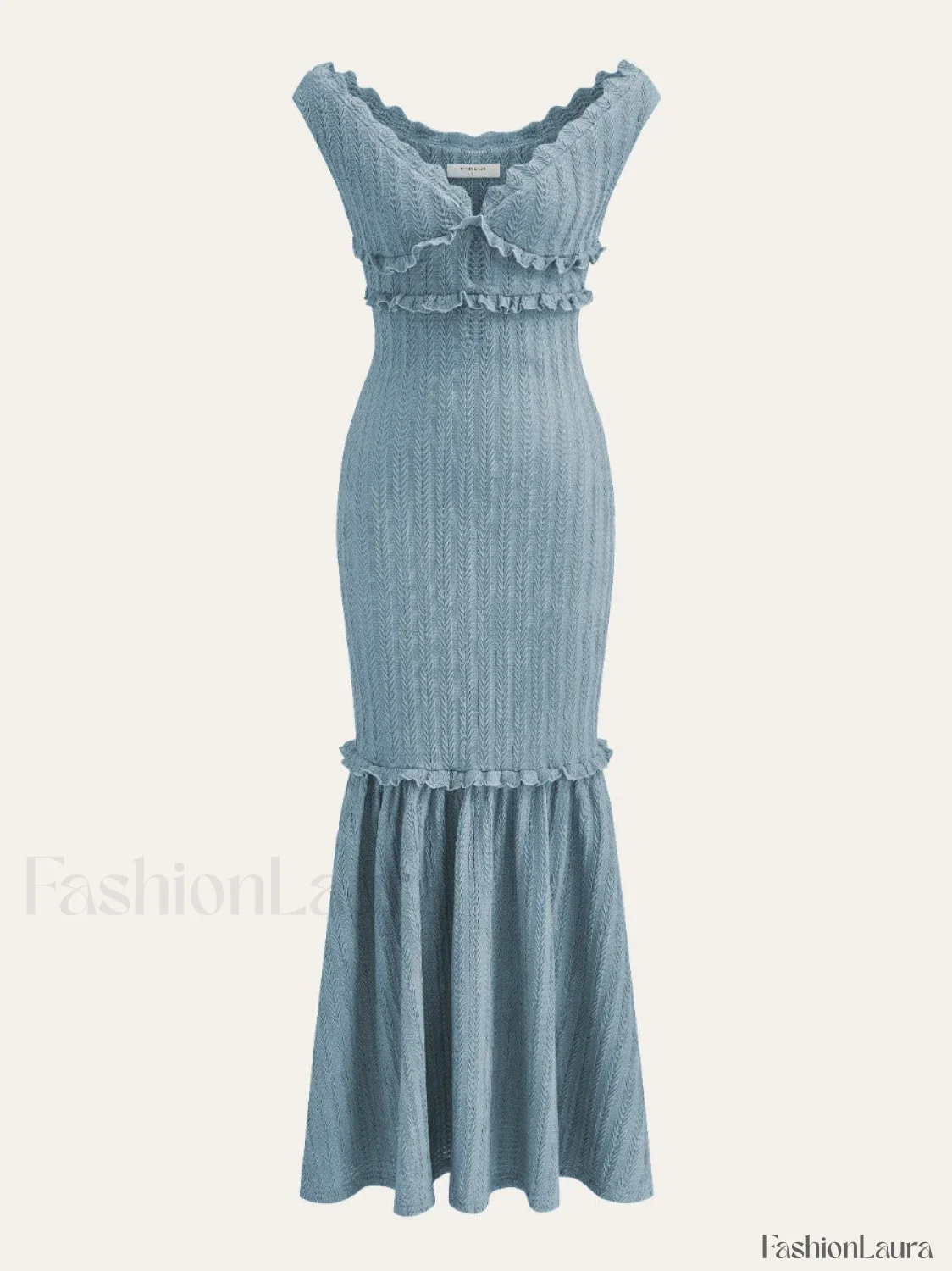 Off-Shoulder Ruffle Detail Dress - Image 28