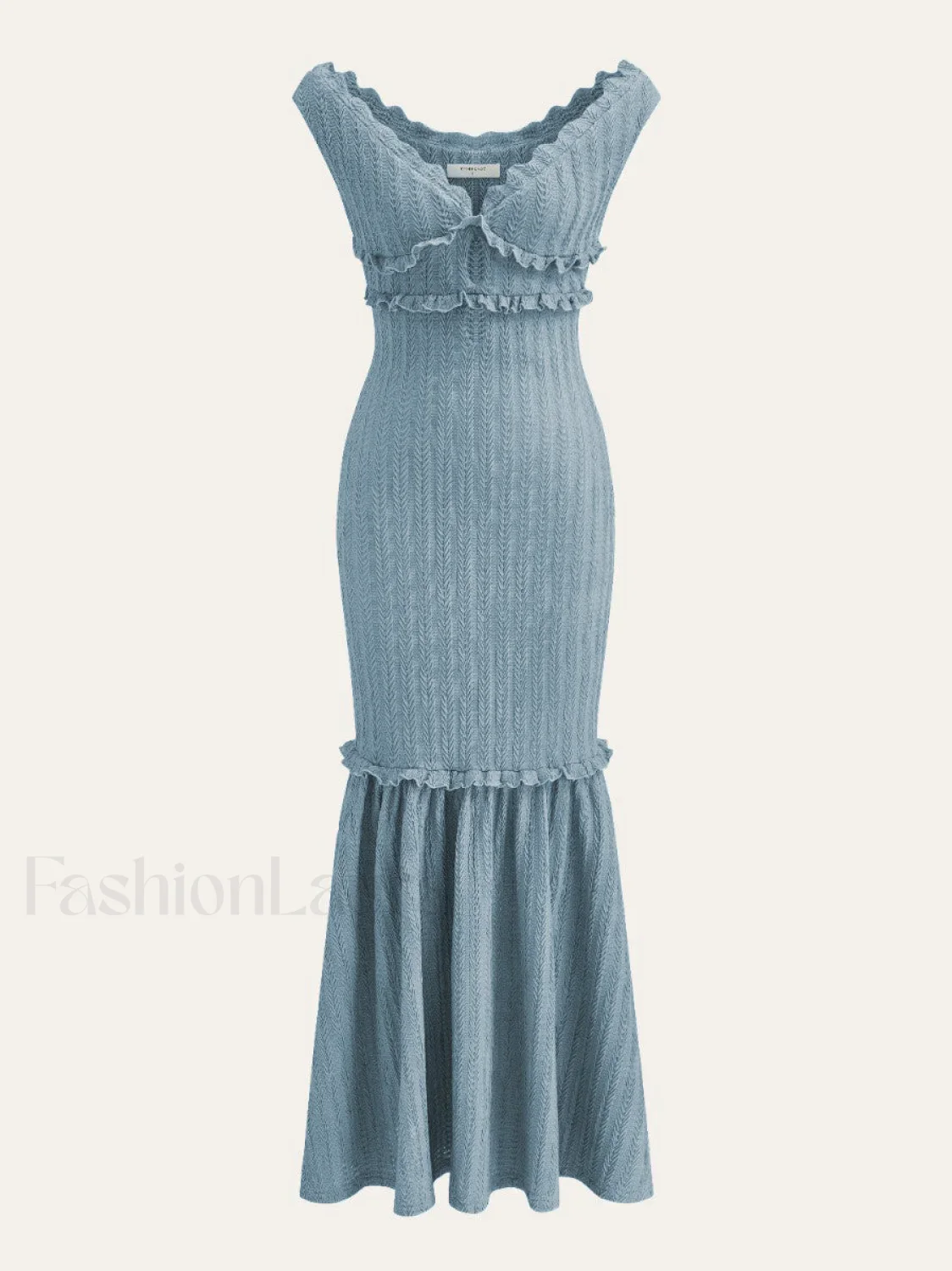 Off-Shoulder Ruffle Detail Dress - Image 9