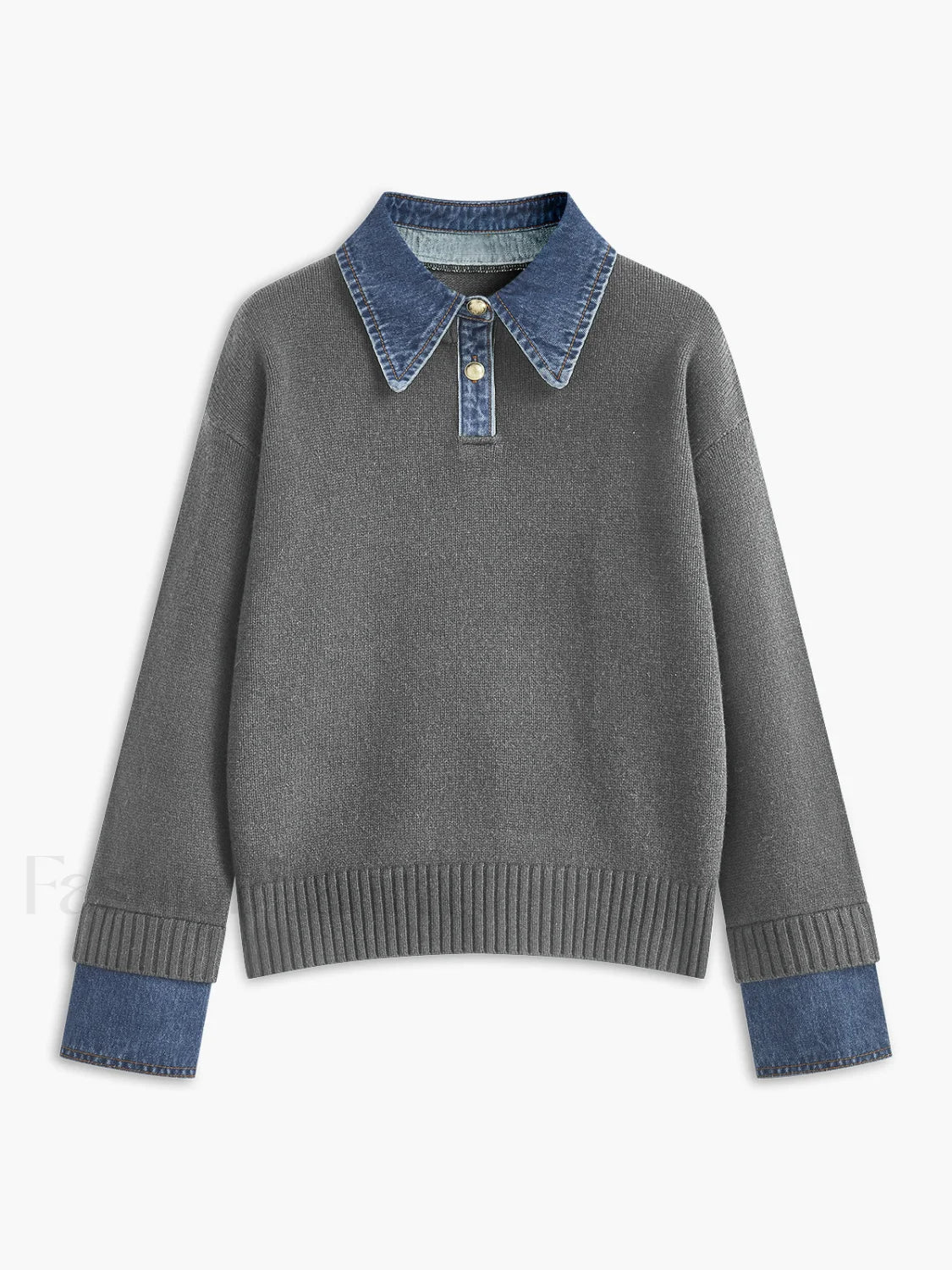 2 in 1 Panel Lapel Sweater - Image 11