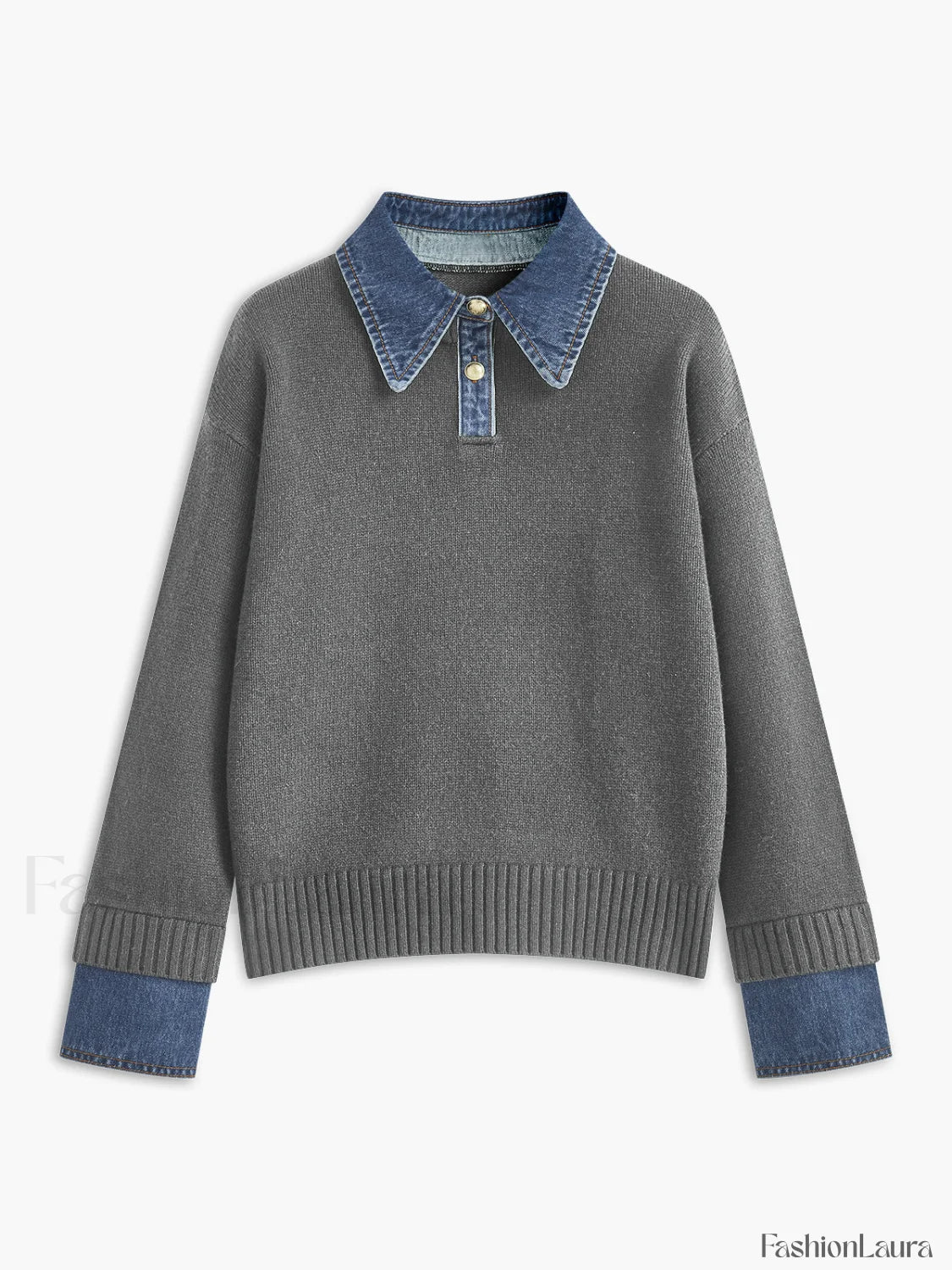 2 in 1 Panel Lapel Sweater - Image 18