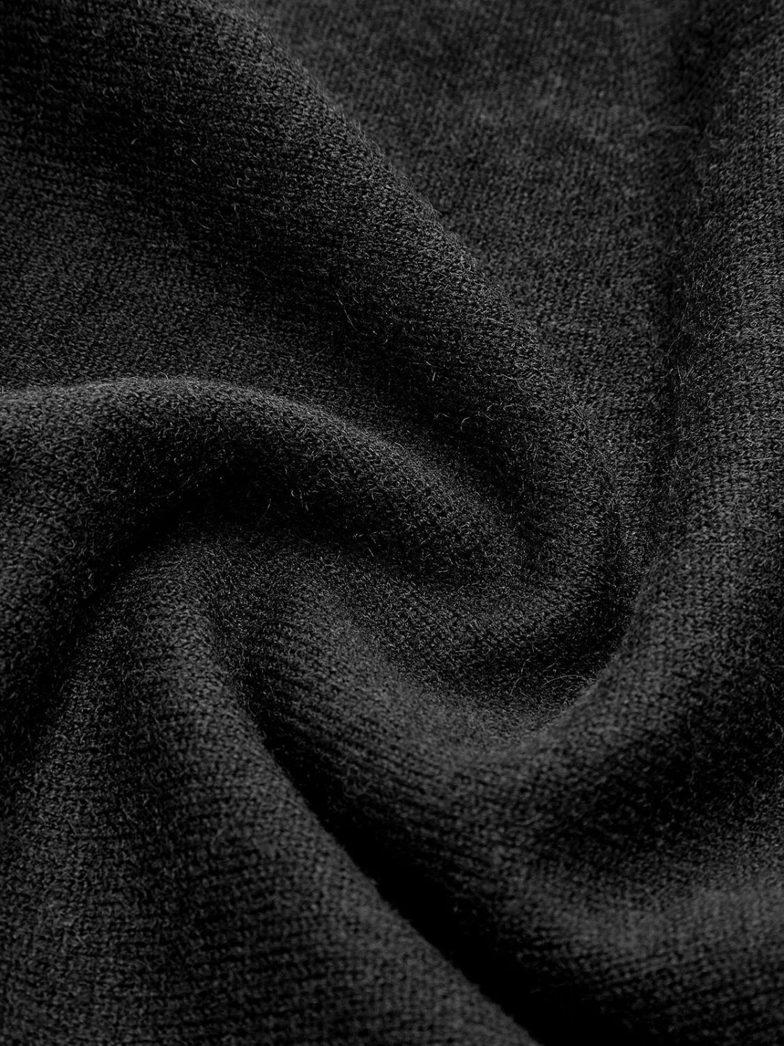 Plain Pleated Sweater Short Dress - Image 16