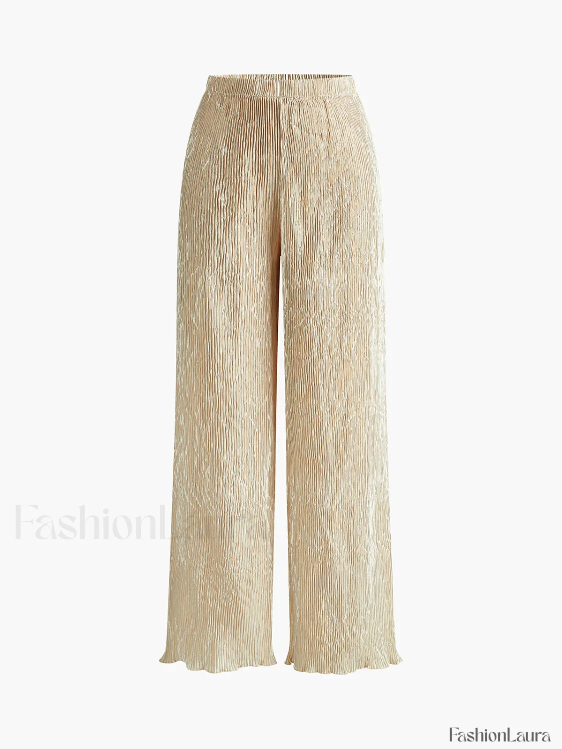 Asymmetric Halter Crop Top With Wide Leg Pants Set - Image 32