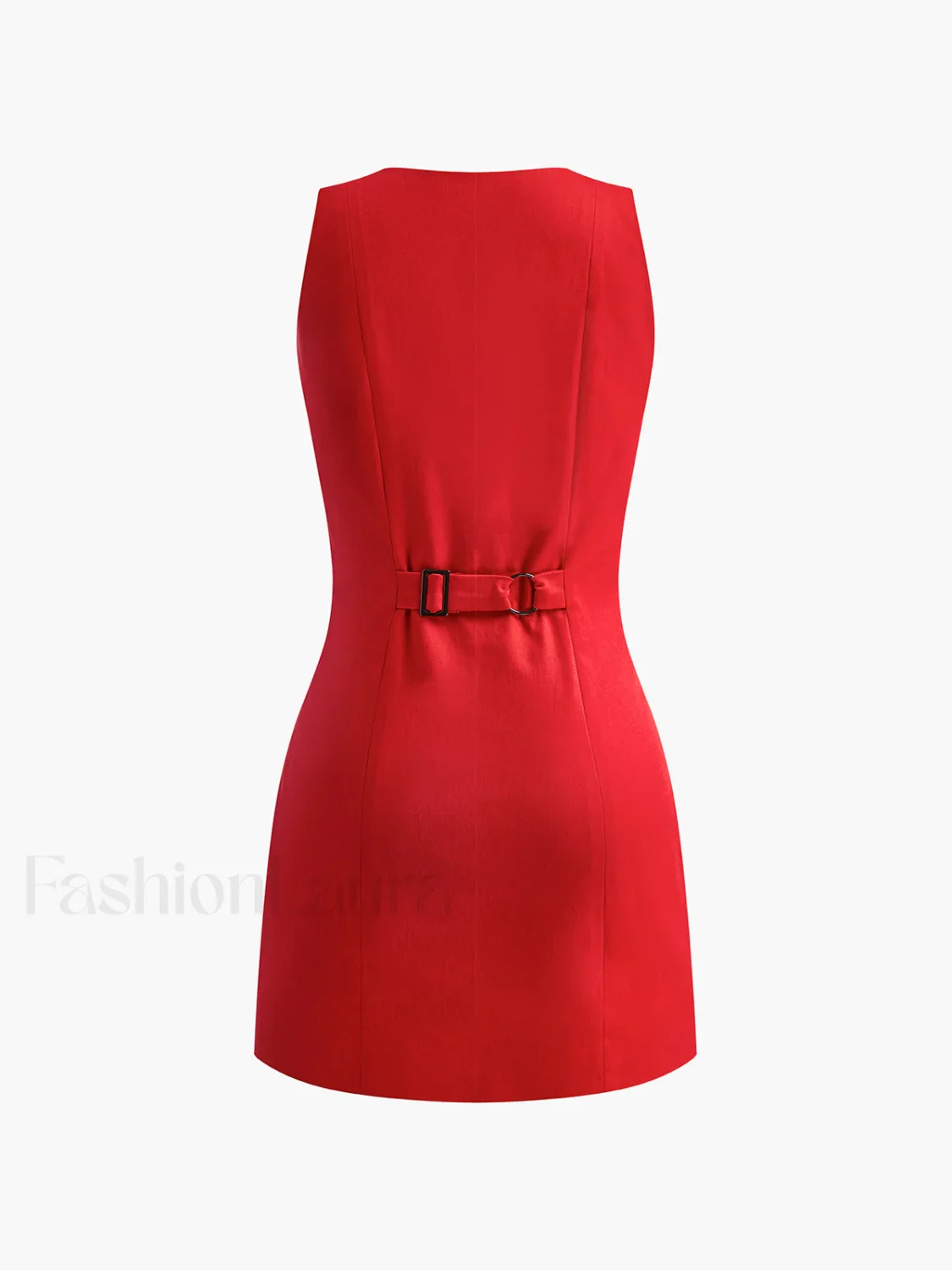 Button-Front Sleeveless Short Dress - Image 16