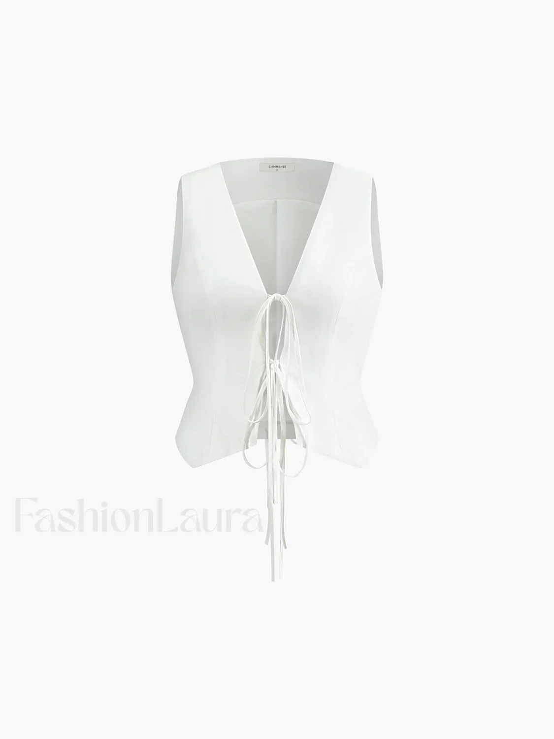 Cotton & Linen Tie-Detail Vest - Image 6