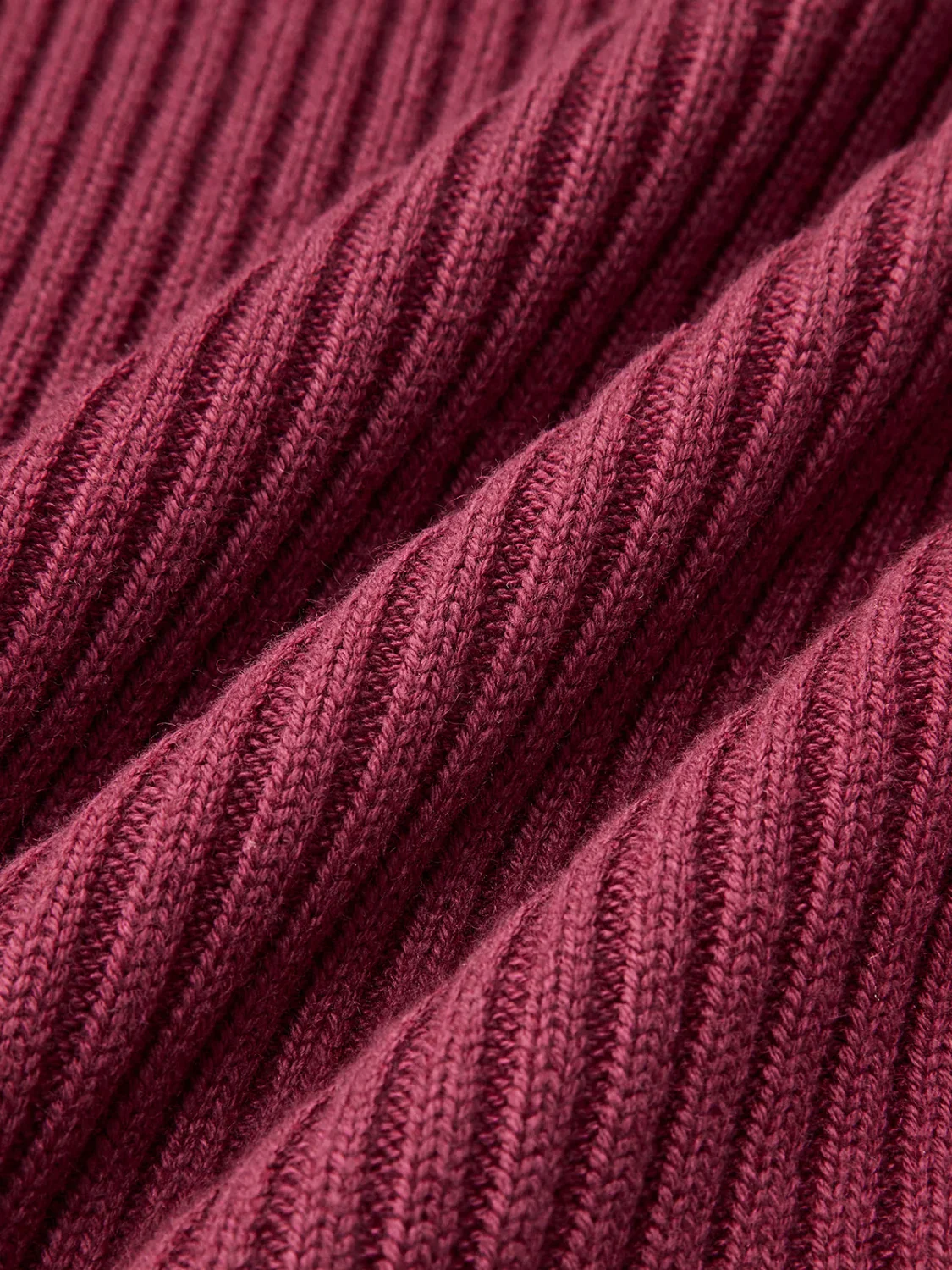 Solid High Neck Split Ribbed Knit Two Pieces Skirt Set - Image 17