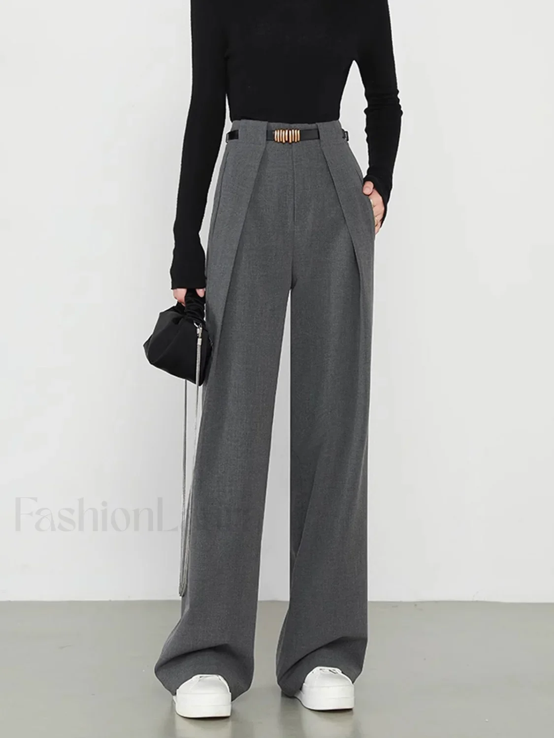 Plain Pockets Straight Pants
