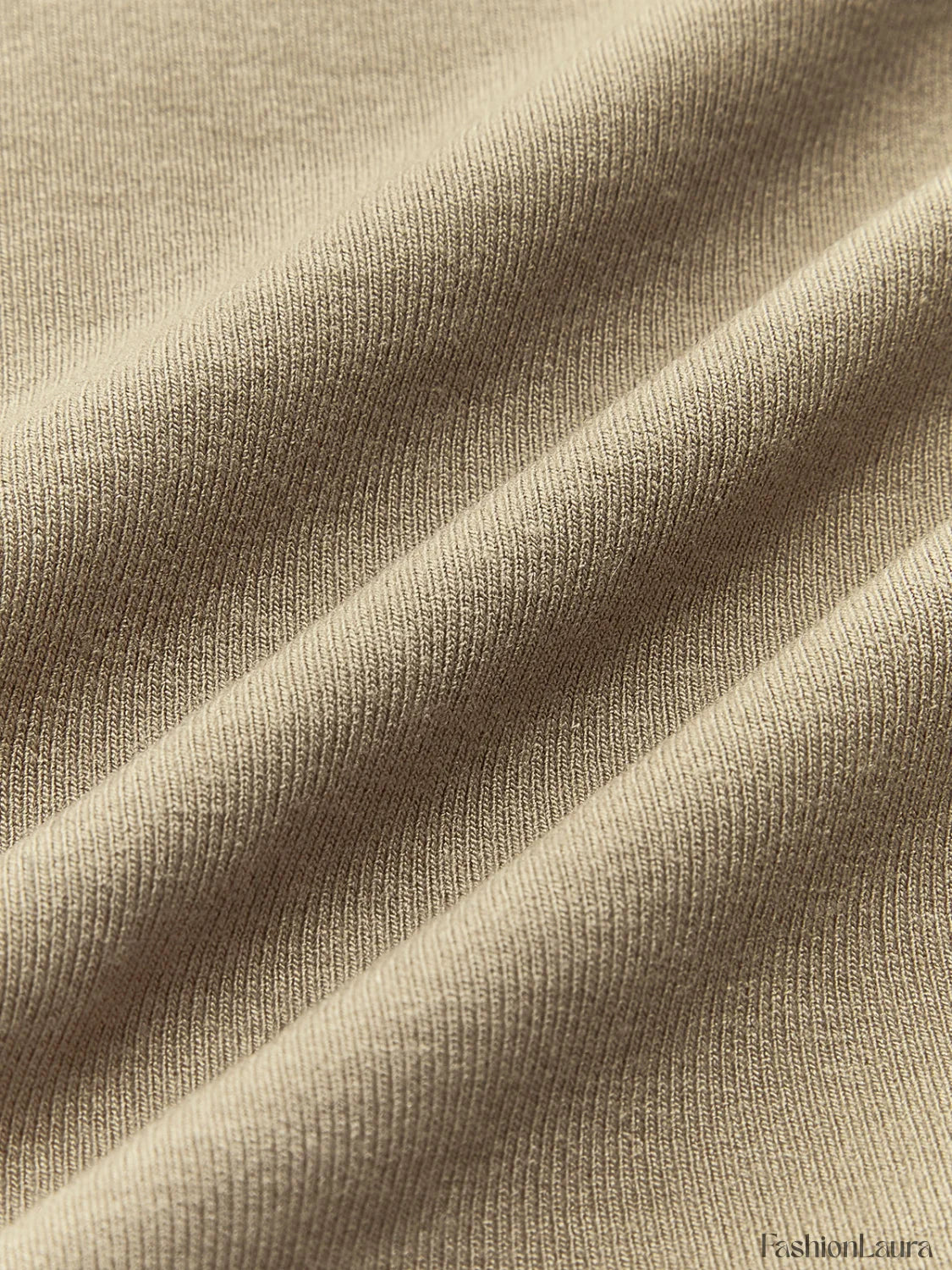 Ribbed Knit Long Sleeve Asymmetric Shirt - Image 11