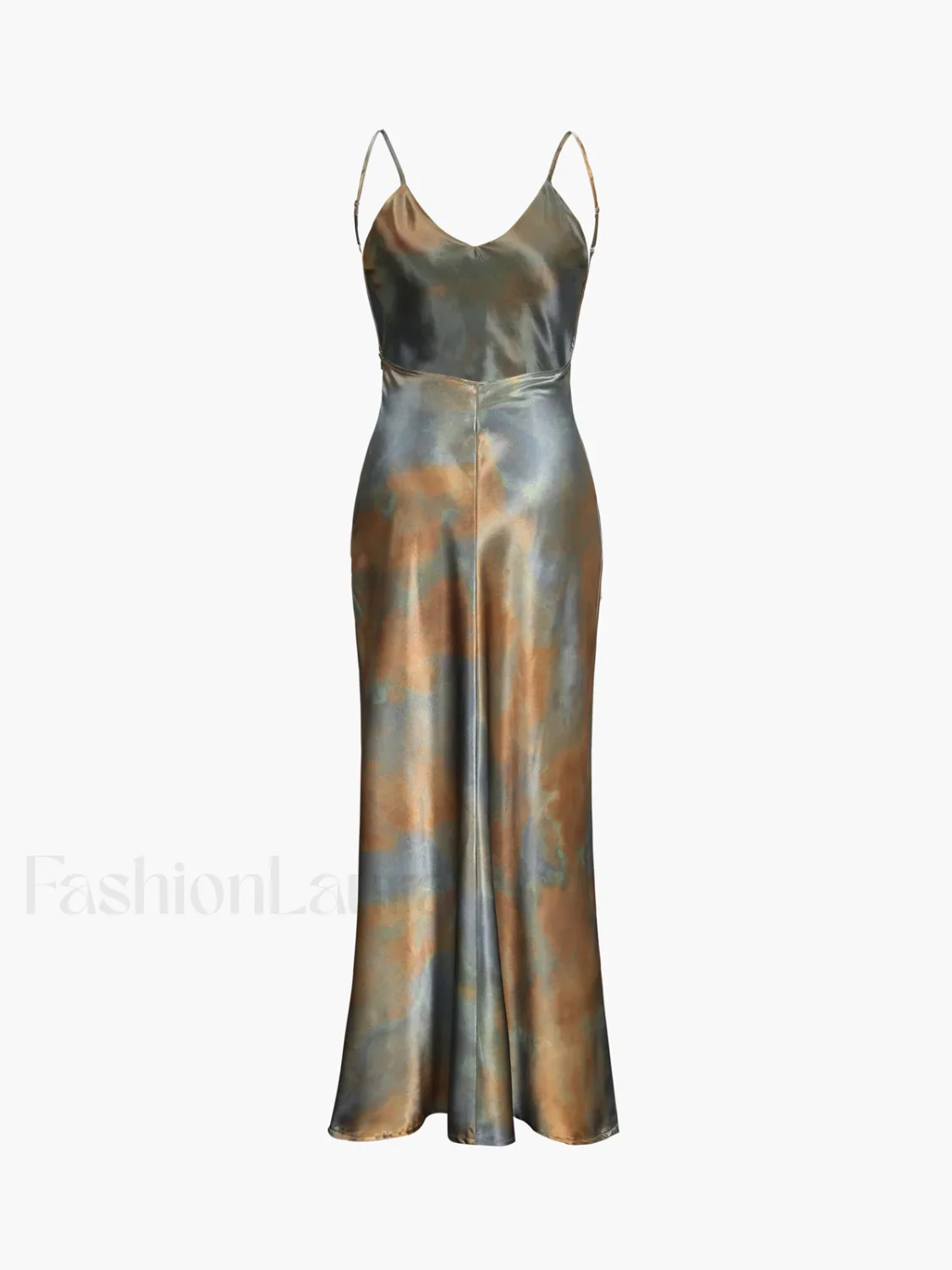 Neptune Satin Open Back Long Dress - Image 10