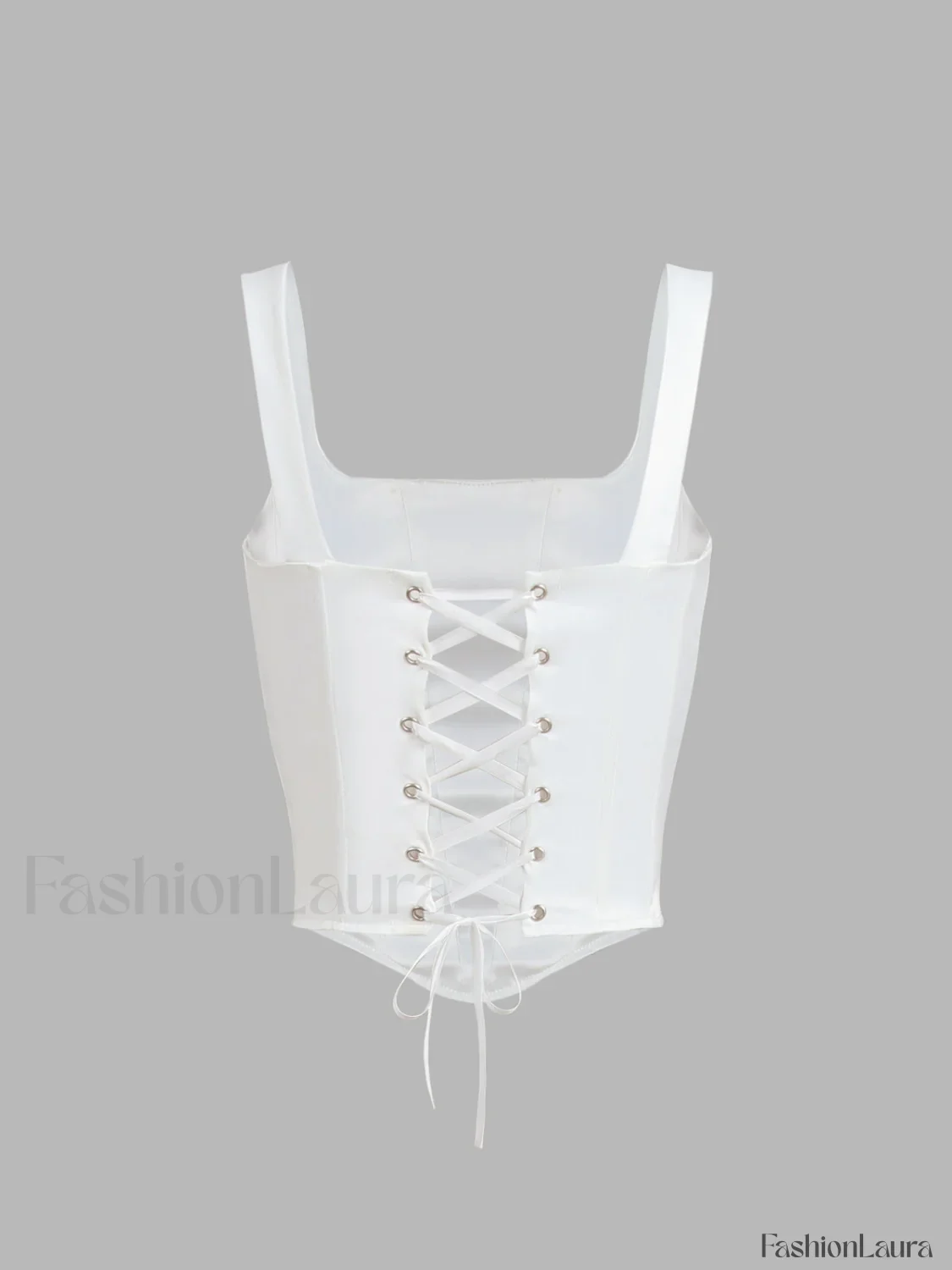 Ivory Glow Tied Crop Corset Top - Image 16