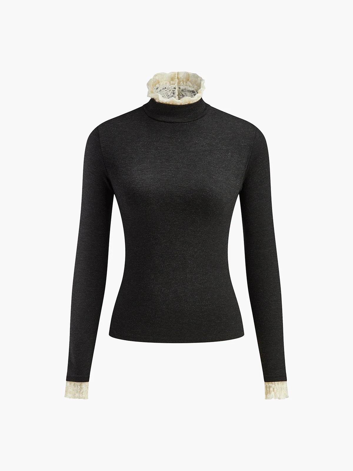 Elegant Contrast Trim Jersey Top - Image 2