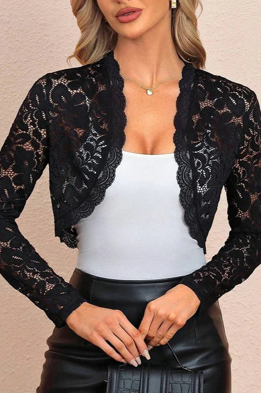 Crochet Lace Shrug Cardigan - Image 16