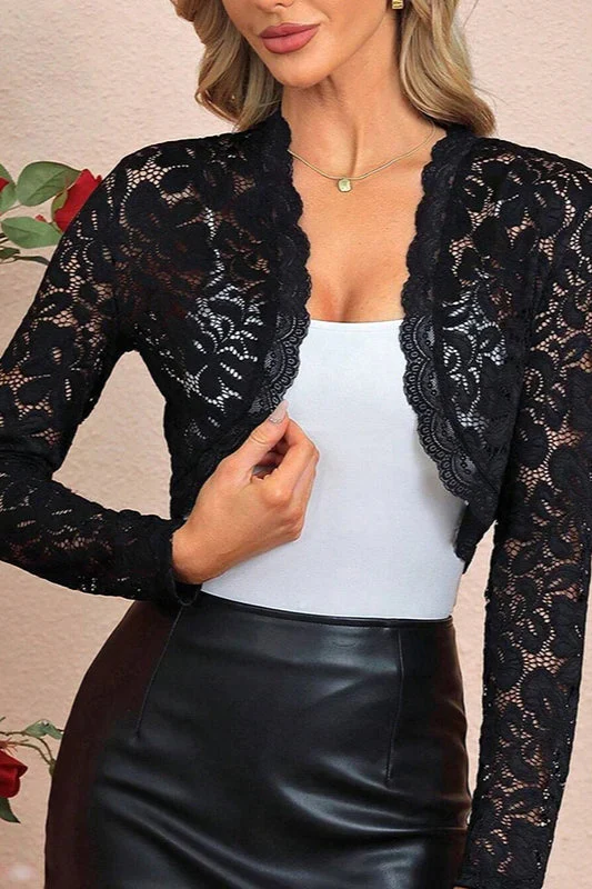 Crochet Lace Shrug Cardigan - Image 17