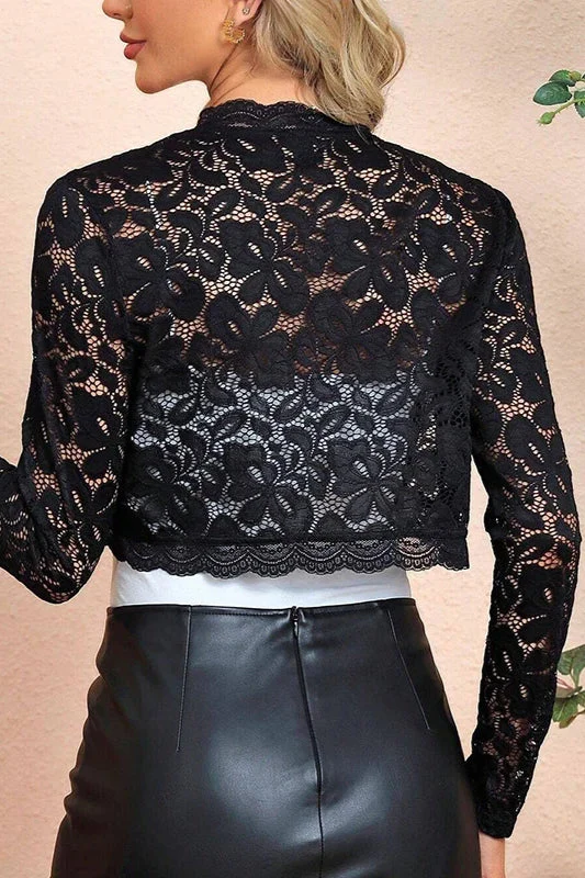 Crochet Lace Shrug Cardigan - Image 8