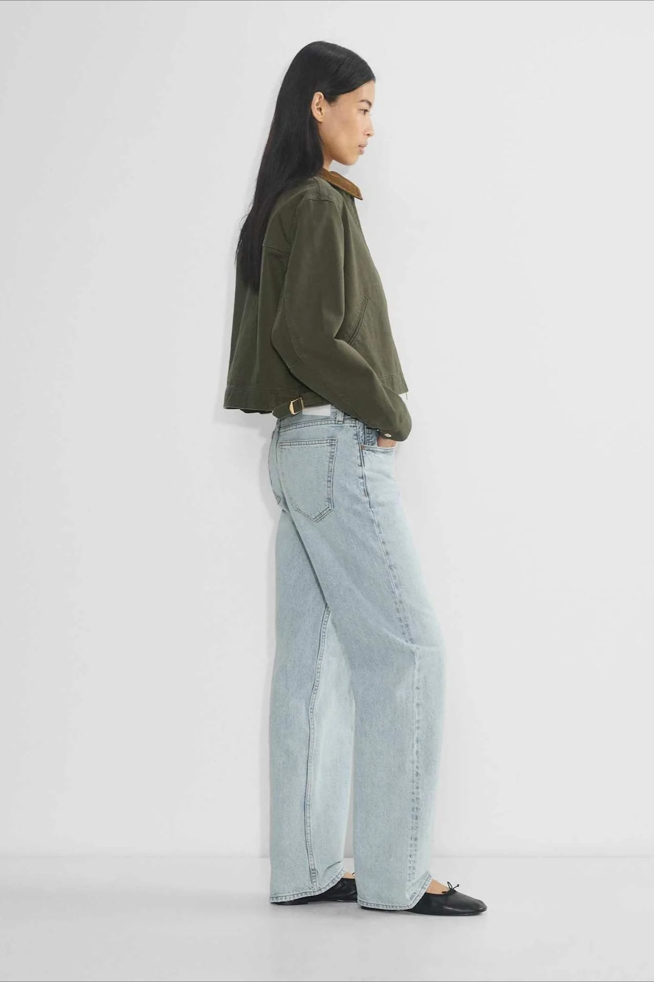 Cropped Utility Workwear Jacket - Image 10