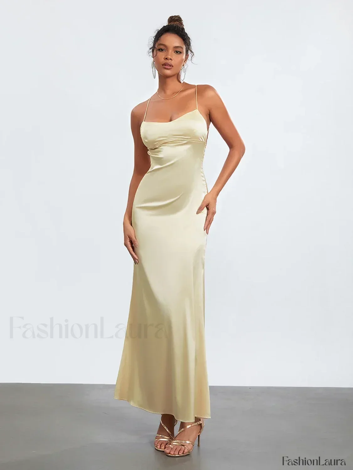 Cross Tie Slip Spaghetti Maxi Dress - Image 10