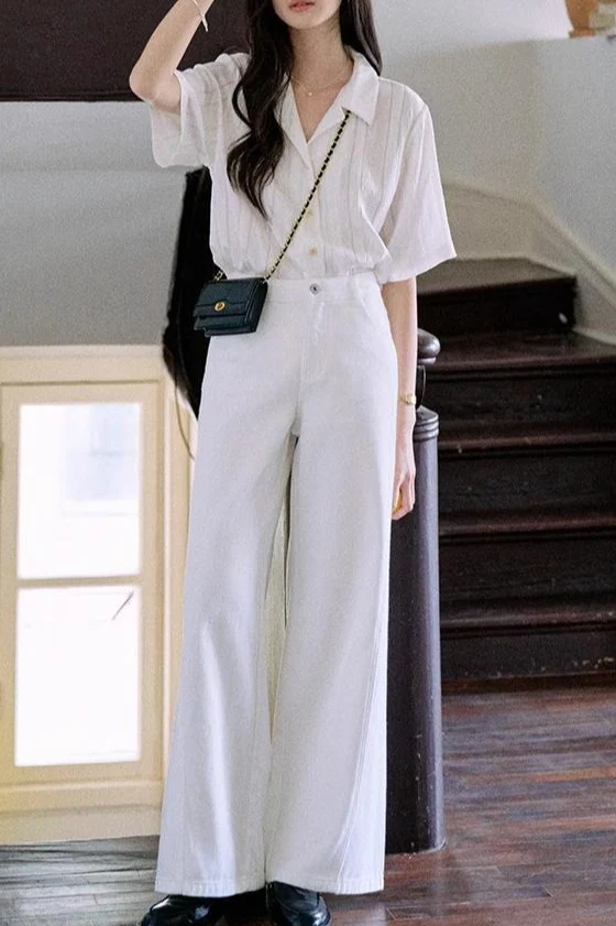 Cuban Collar Relaxed Fit Blouse - Image 5