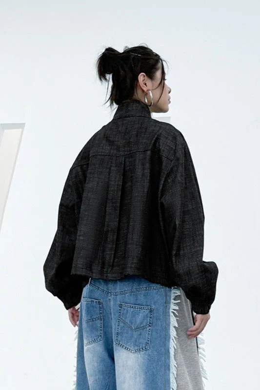 Denim Workwear Lapel Jacket - Image 4