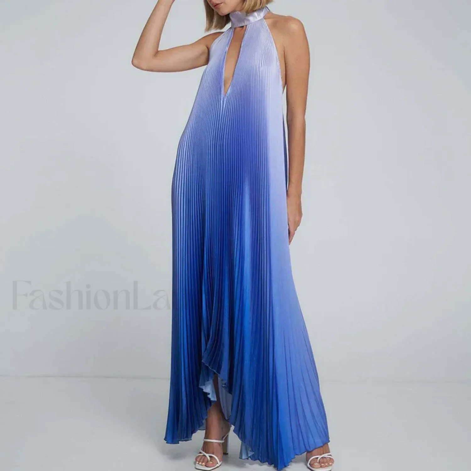 Draped Ethnic Hem Printed Maxi Dress - Image 10