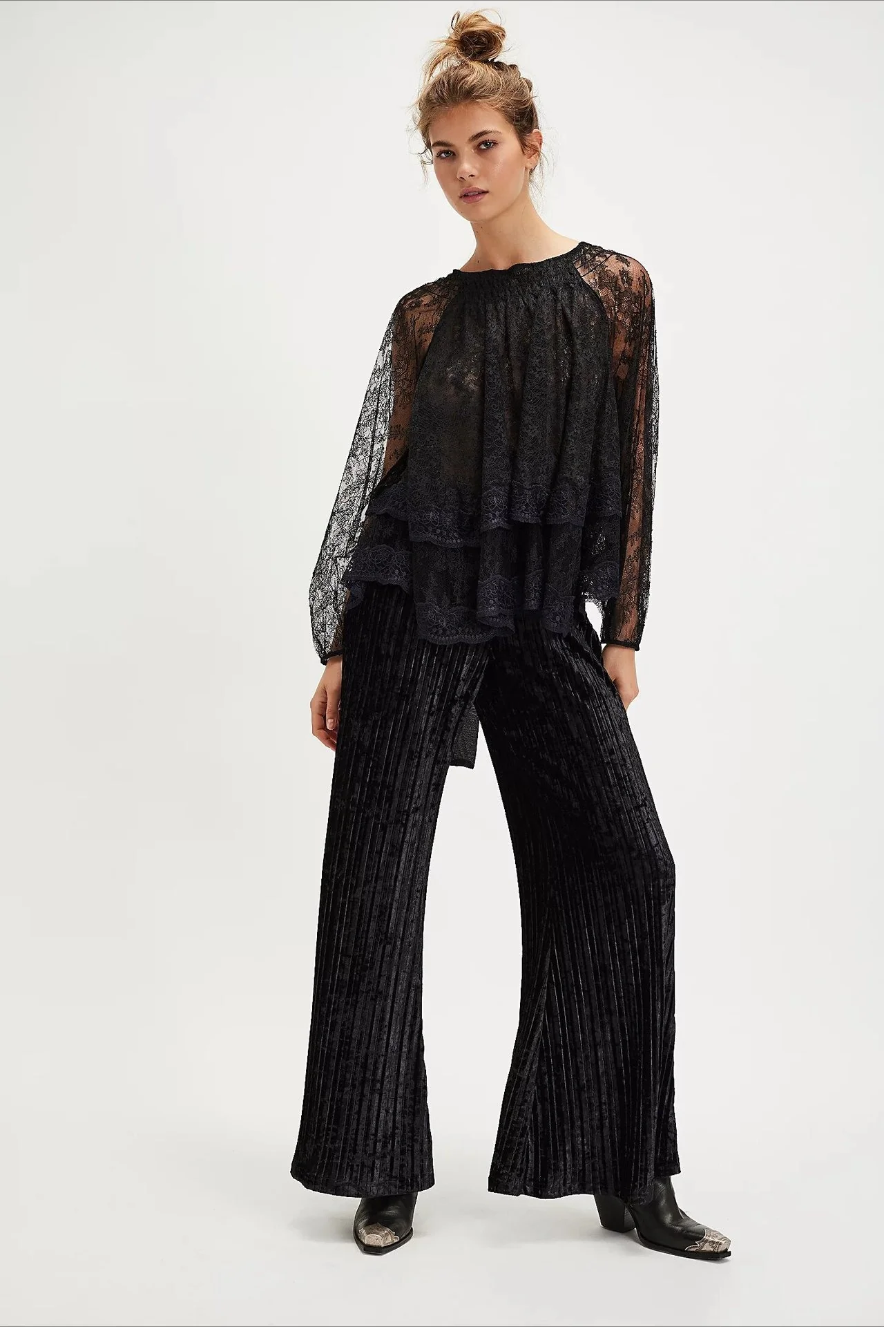 Elegant Off Shoulder Lace Overlay Blouse - Image 6