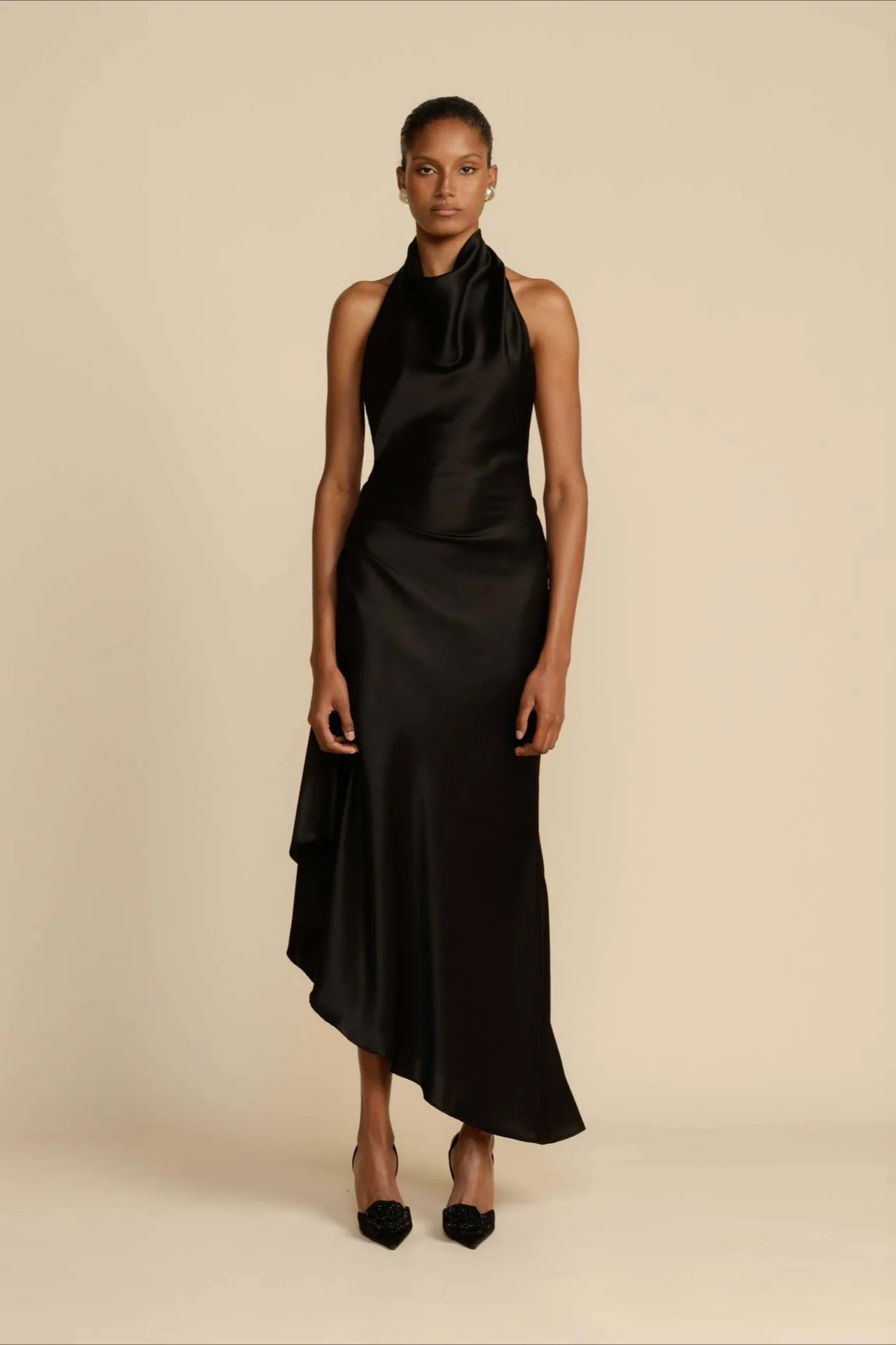 Elegant Satin Slit Backless Party Dress - Image 7