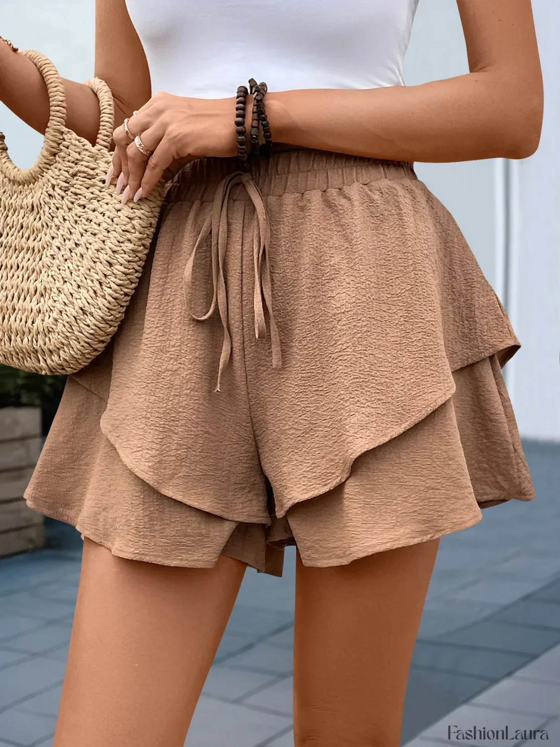 European Solid Color Ruffle Short - Image 13