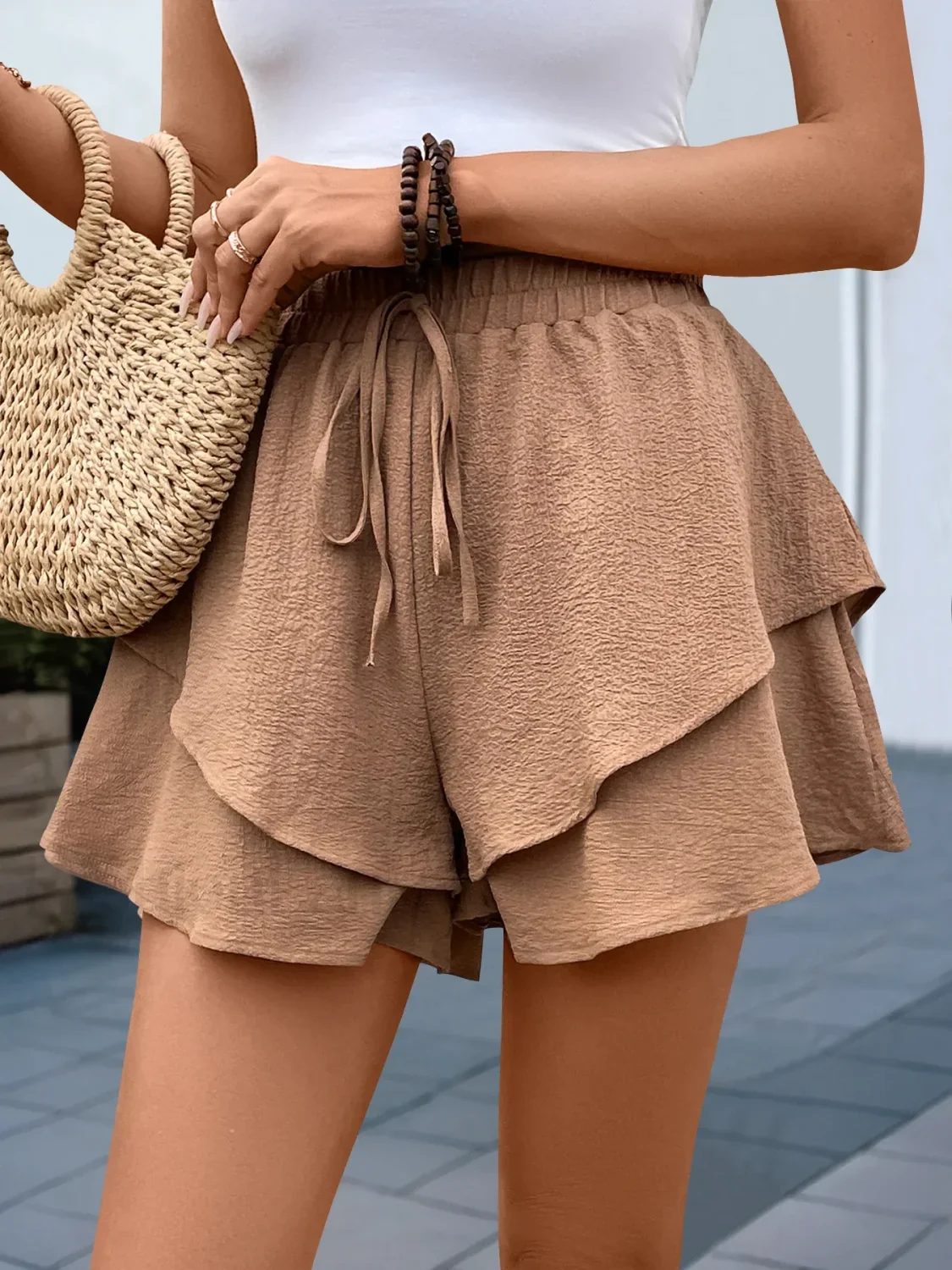 European Solid Color Ruffle Short - Image 6