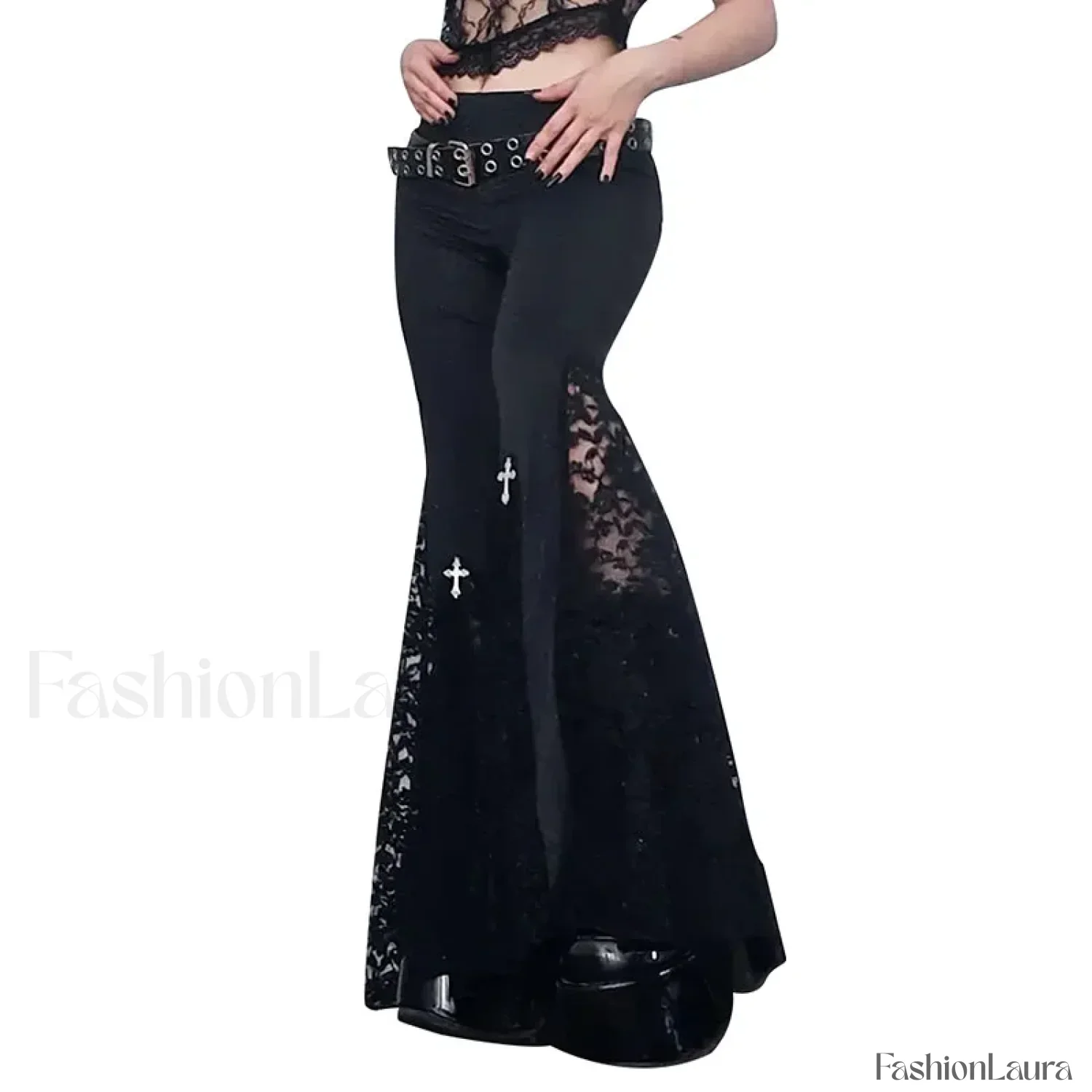 Goth Mall Flared Pants for Halloween - Image 11