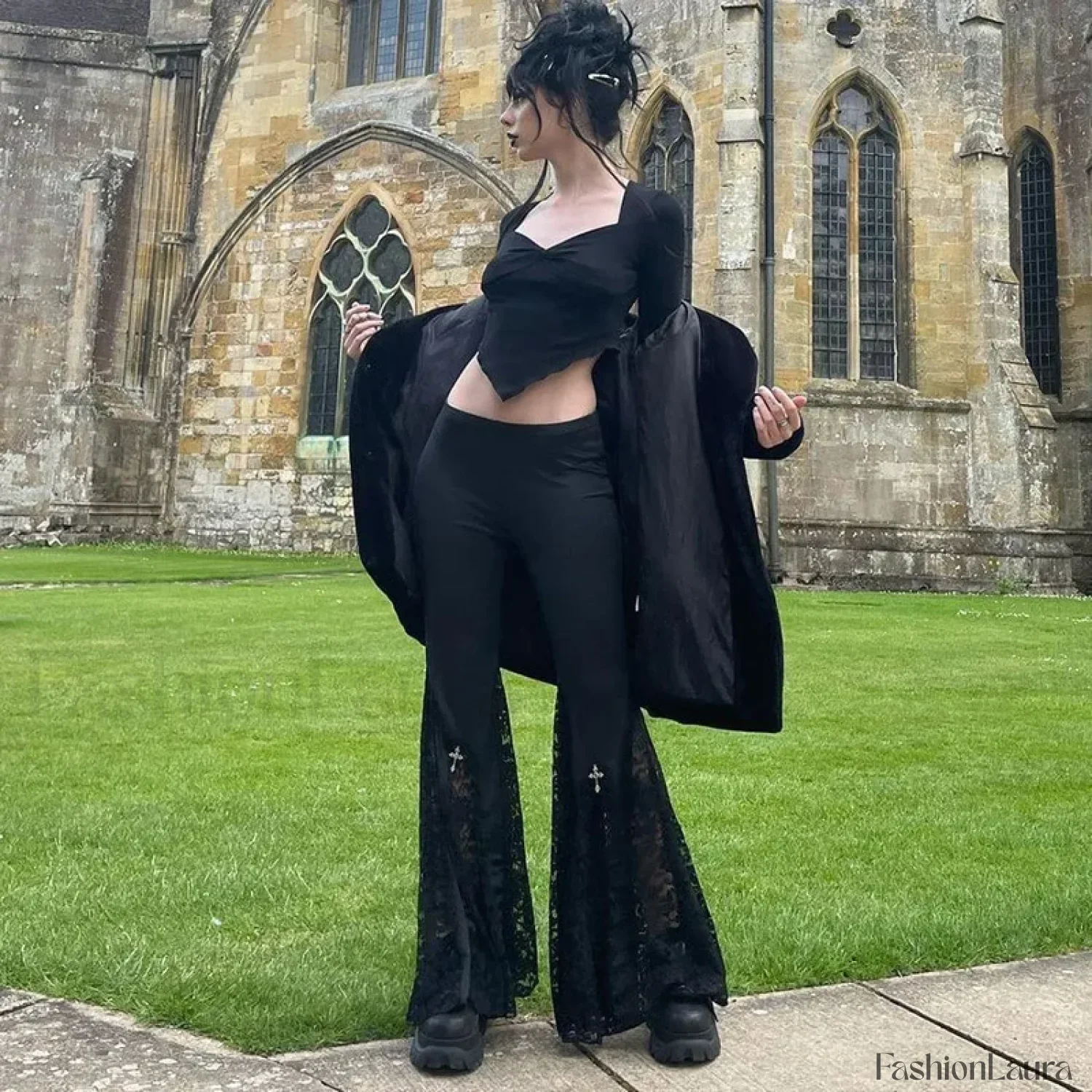 Goth Mall Flared Pants for Halloween - Image 14