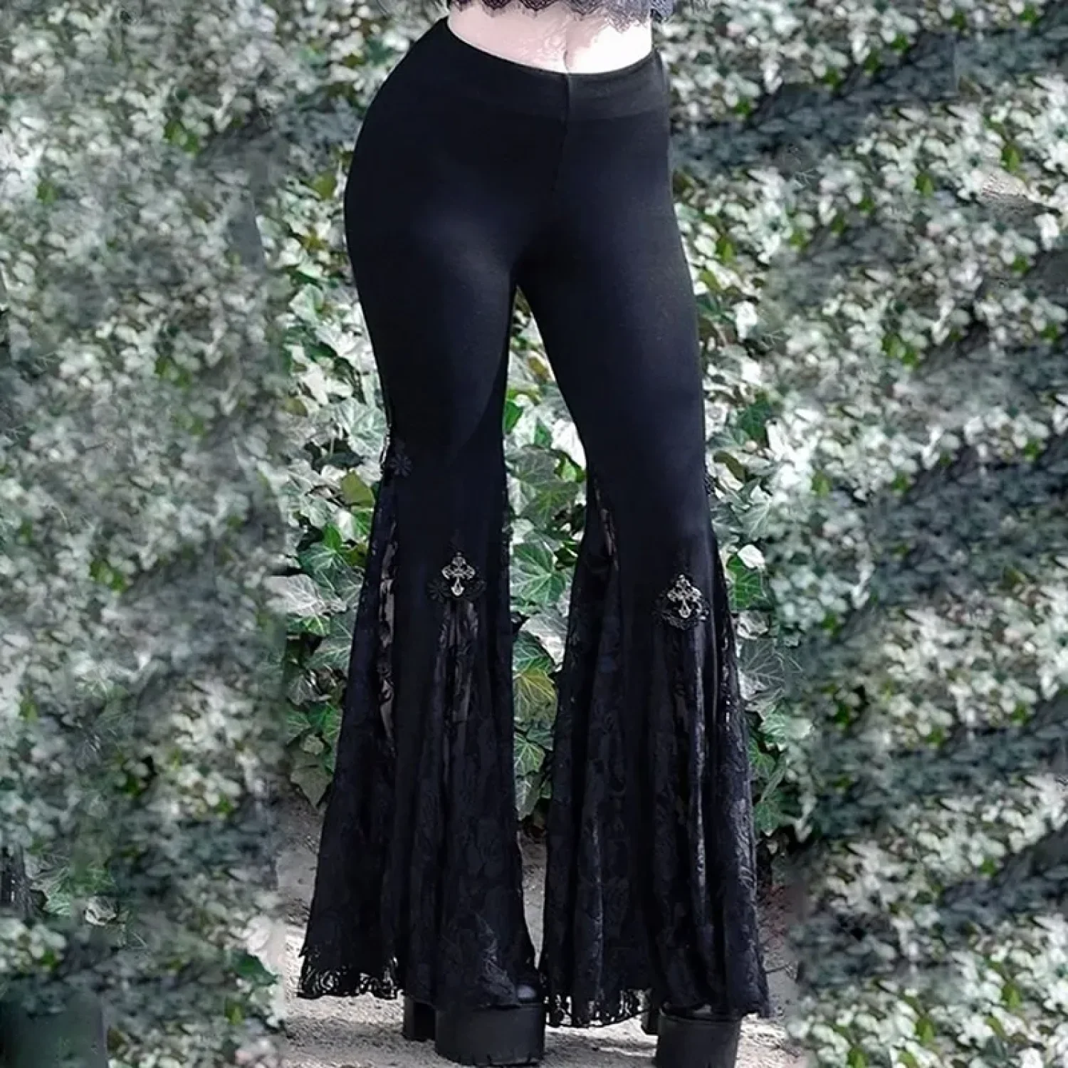 Goth Mall Flared Pants for Halloween - Image 3