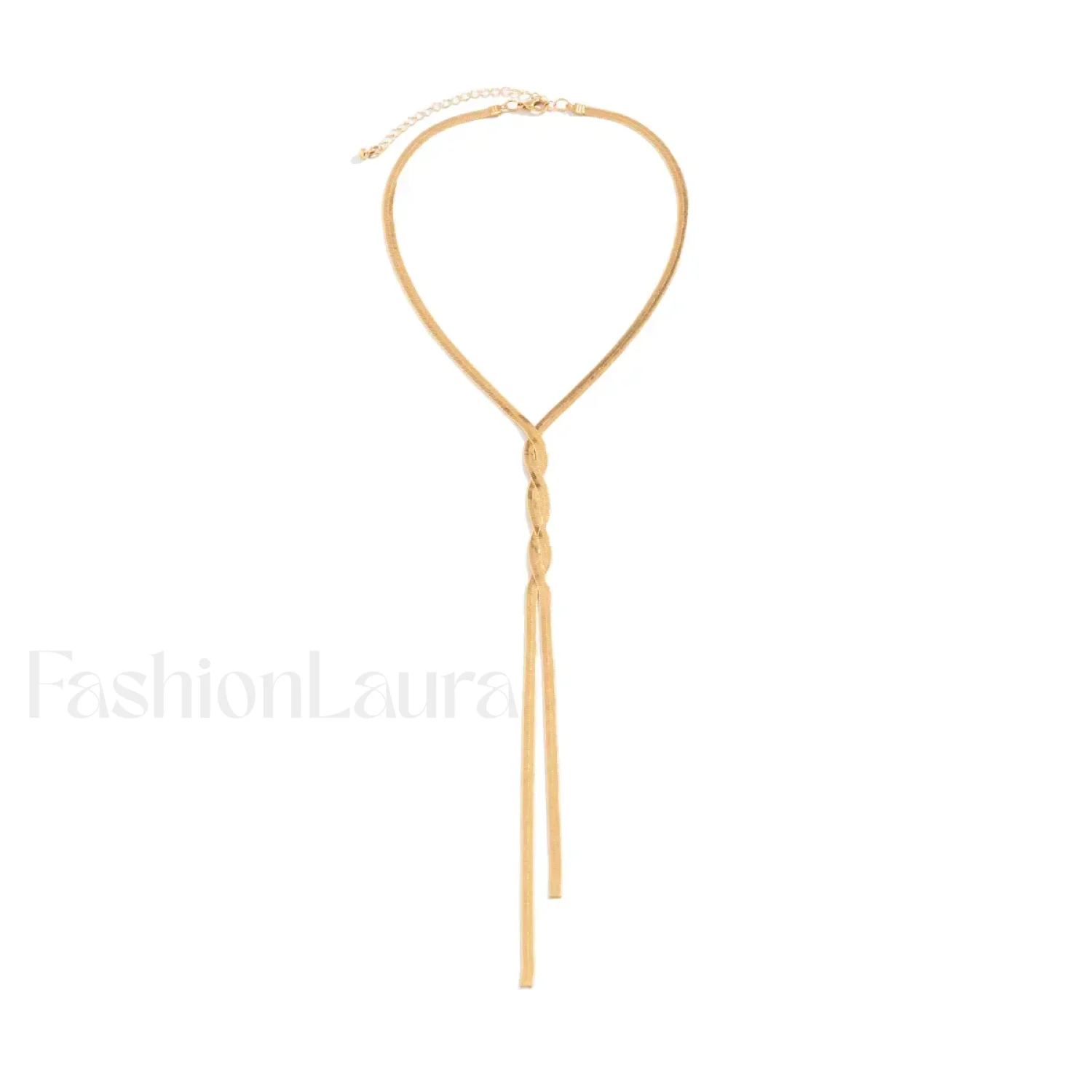 Adjustable Flat Temperament Weave Link Chest New Necklace - Image 20