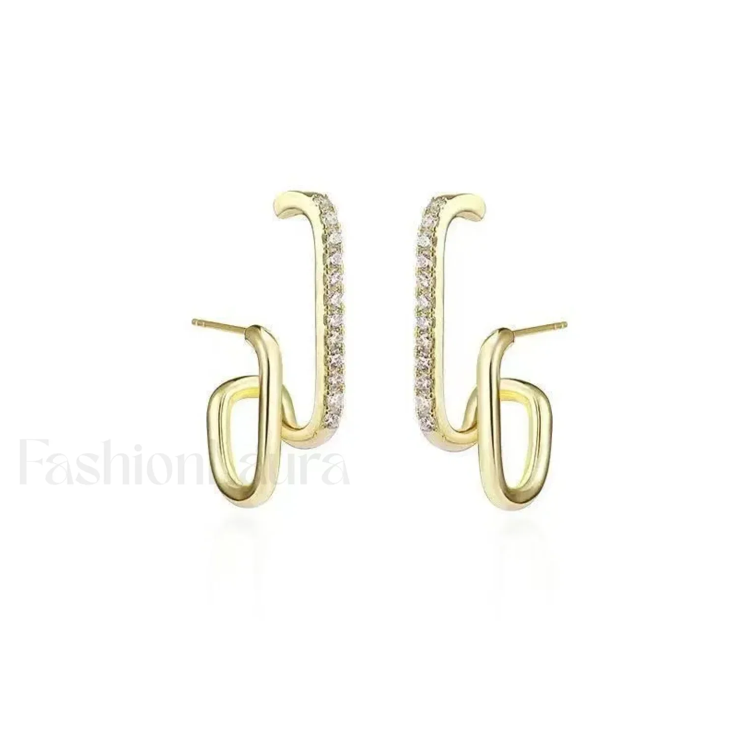 Bright Crystal Luxury Korean Unusual Claw Stud Irregular Pearl Earring - Image 28