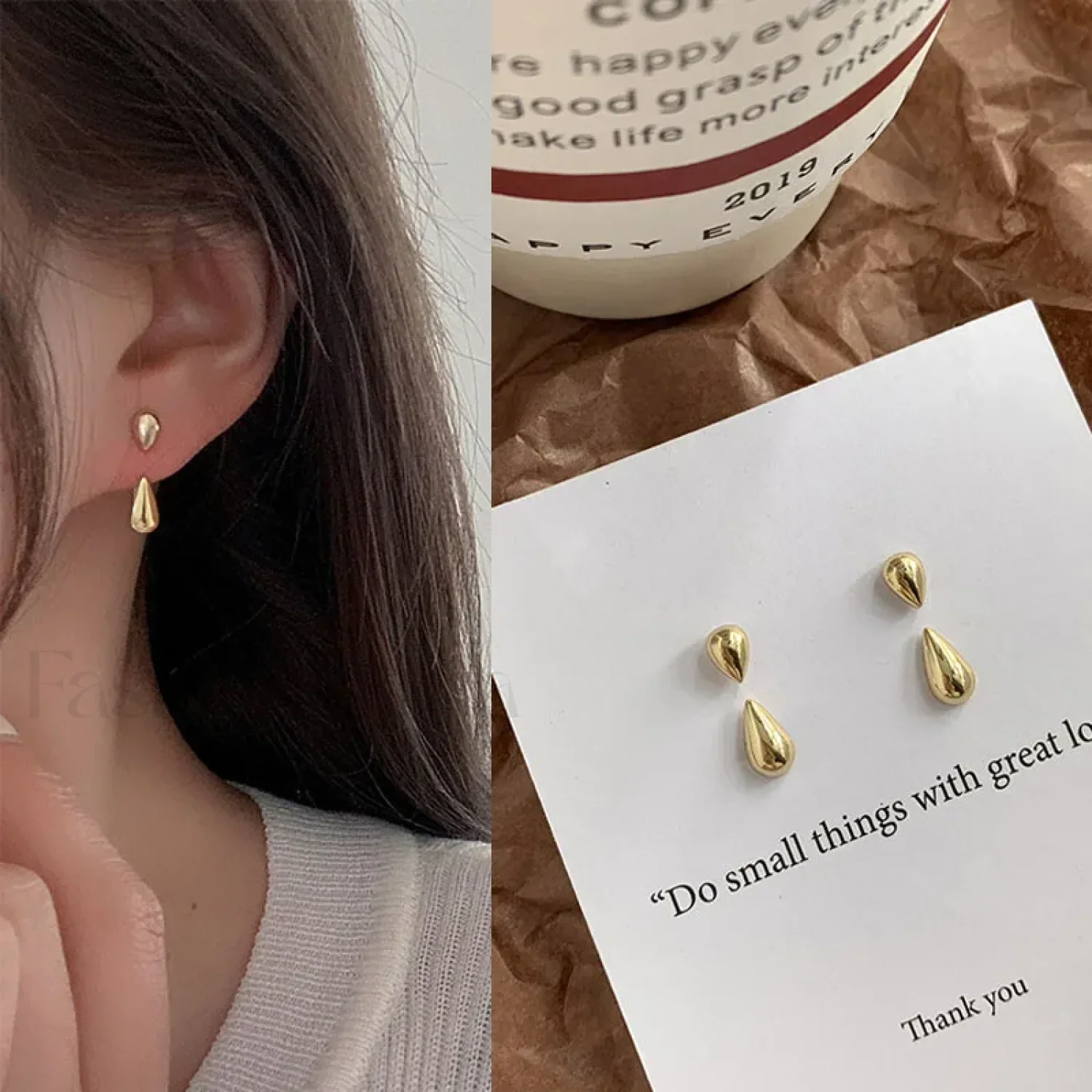Bright Crystal Luxury Korean Unusual Claw Stud Irregular Pearl Earring - Image 44