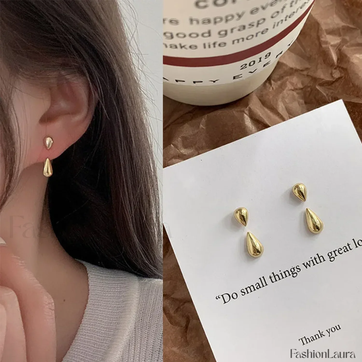Bright Crystal Luxury Korean Unusual Claw Stud Irregular Pearl Earring - Image 63