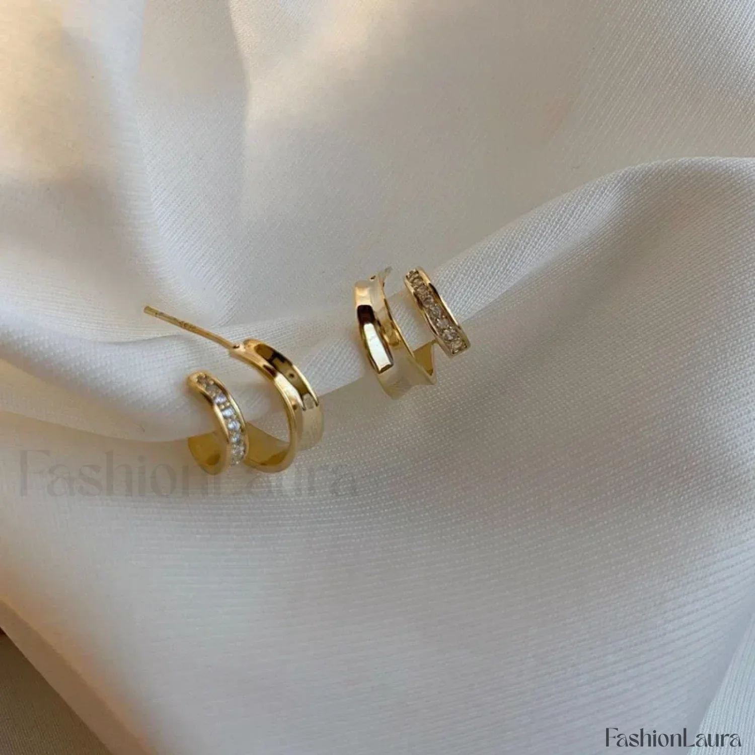 Bright Crystal Luxury Korean Unusual Claw Stud Irregular Pearl Earring - Image 67
