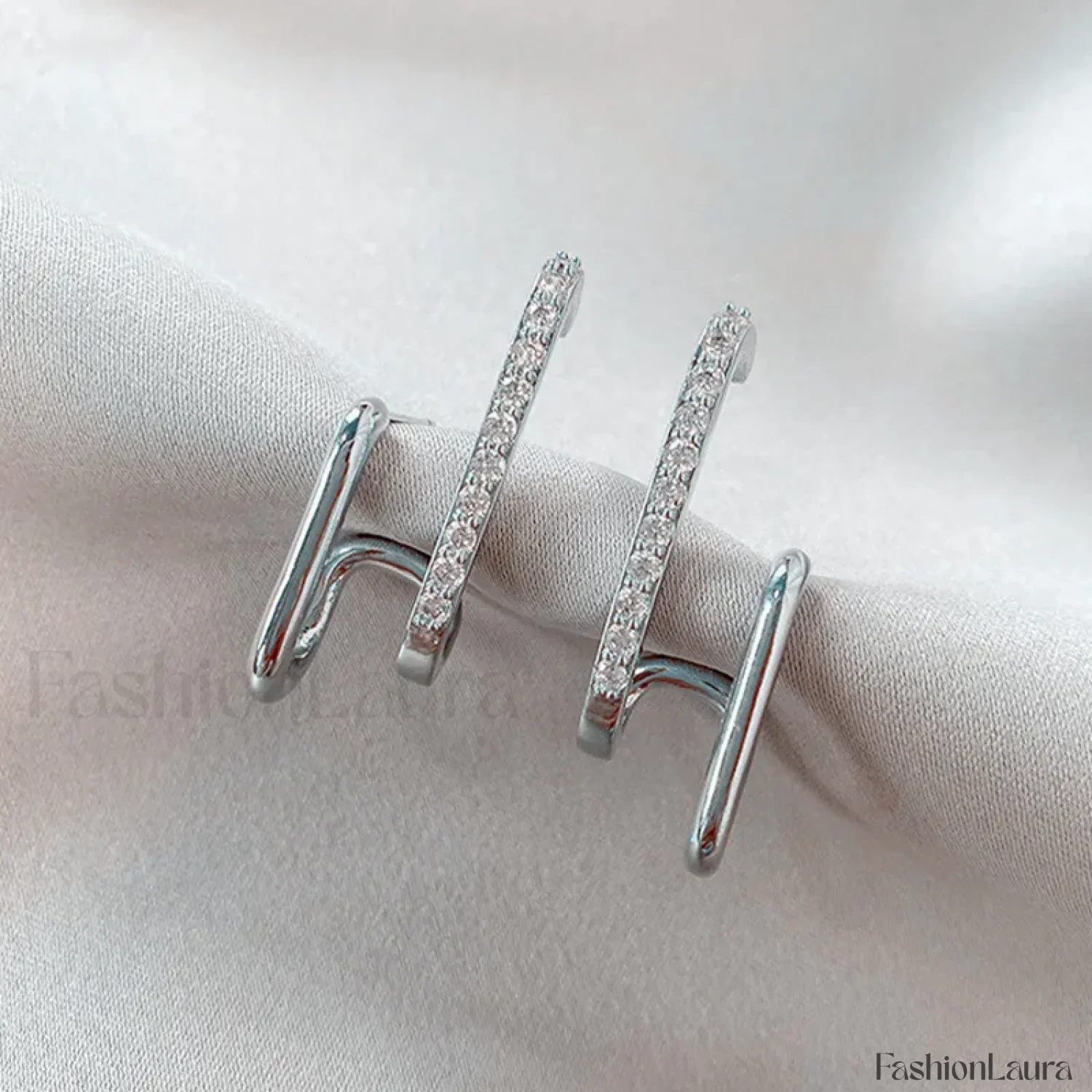 Bright Crystal Luxury Korean Unusual Claw Stud Irregular Pearl Earring - Image 71