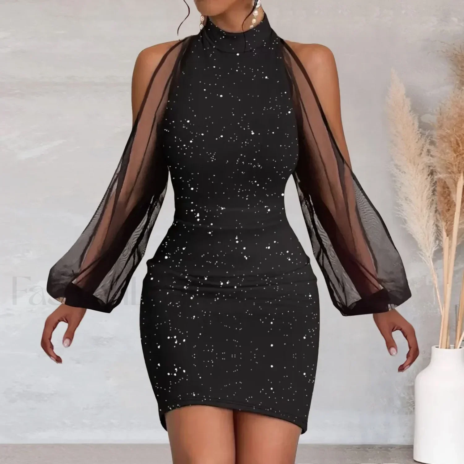 Women's Cocktail Glitter Sparkly Sequin Spaghetti Strap Nightclub Formal Evening Prom Dress - Image 12