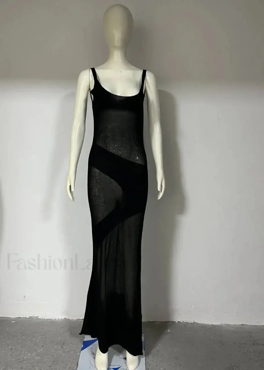 Summer Knit Backless See Through Sexy Sleeveless Bodycon Beach Party Cover Up Maxi Dress - Image 7